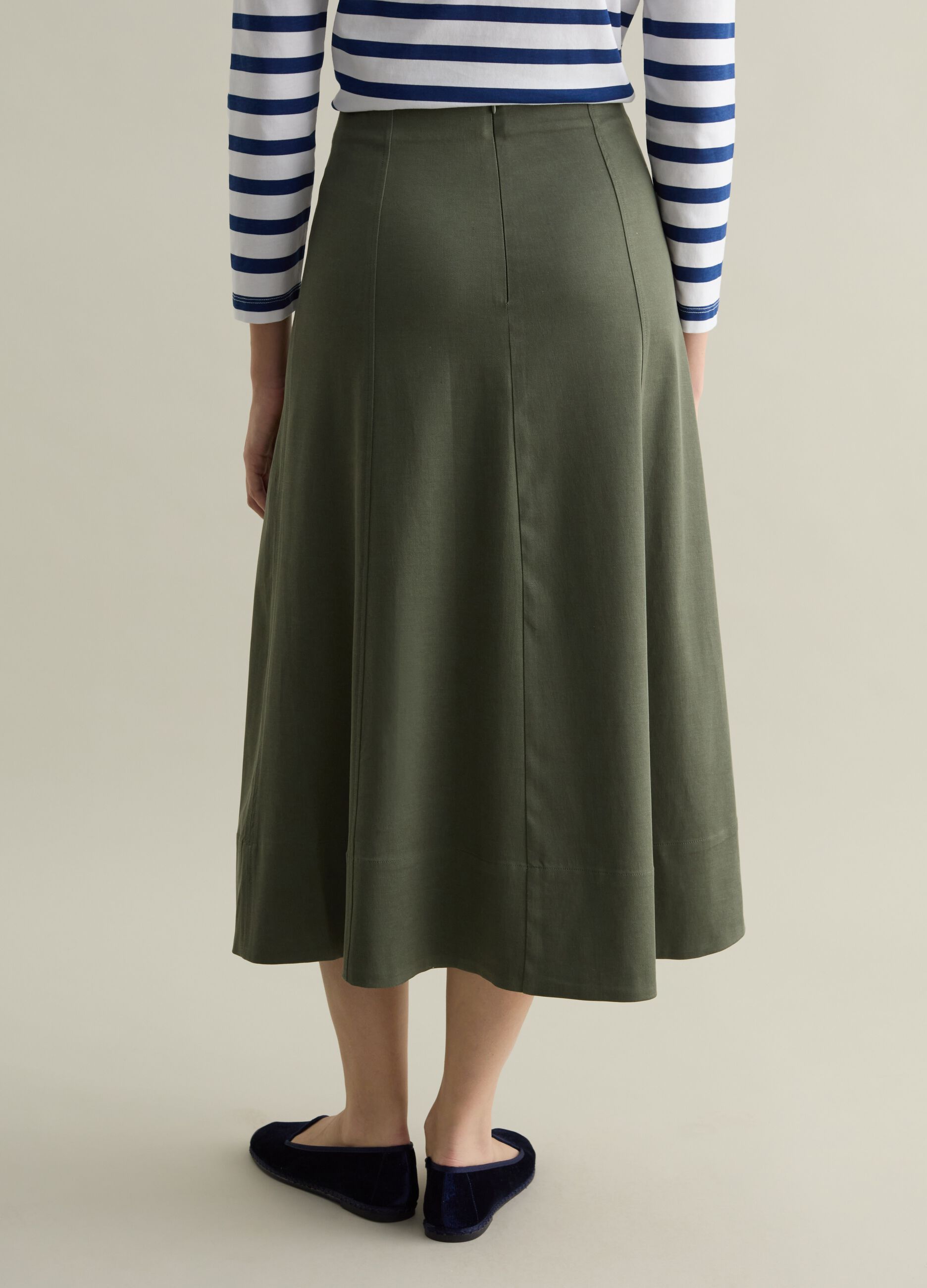 Falda plato midi