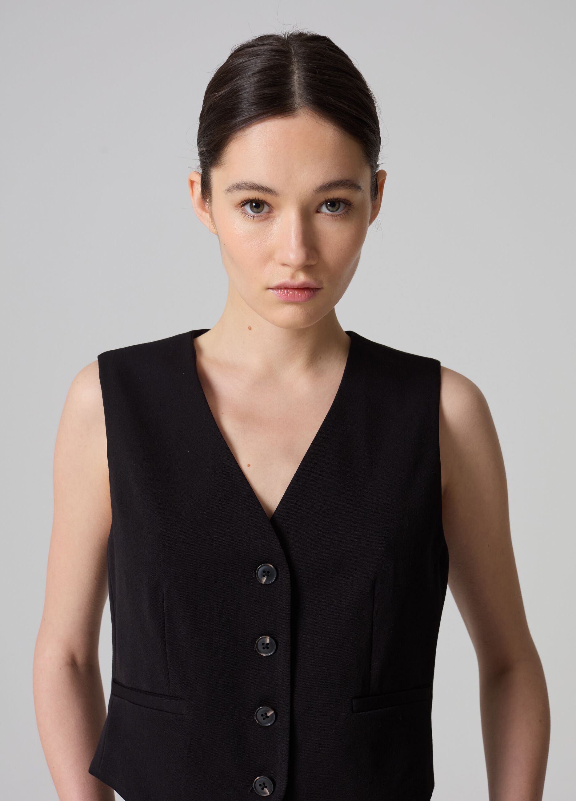 Contemporary single-breasted gilet