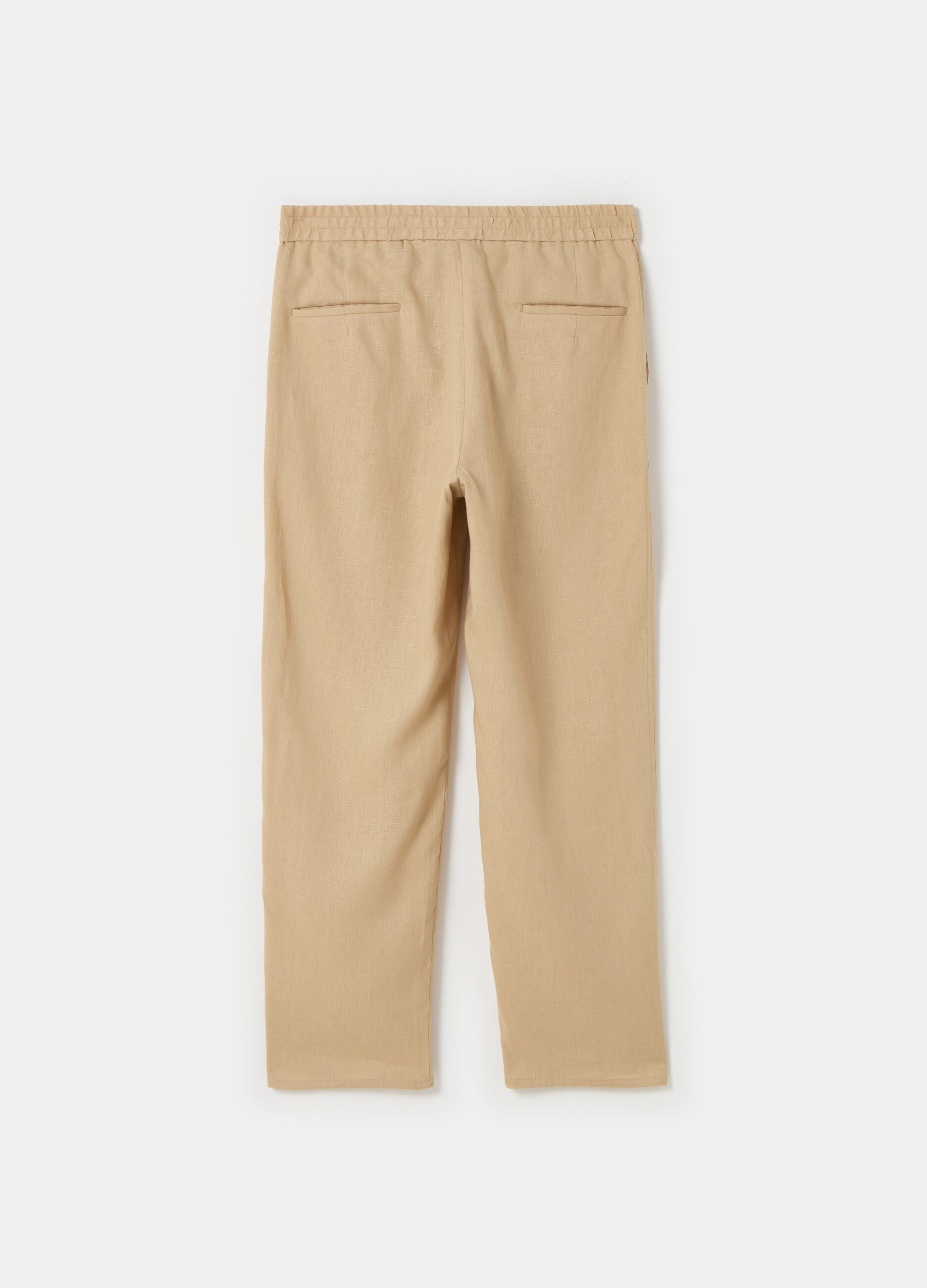 Contemporary trousers in linen_4