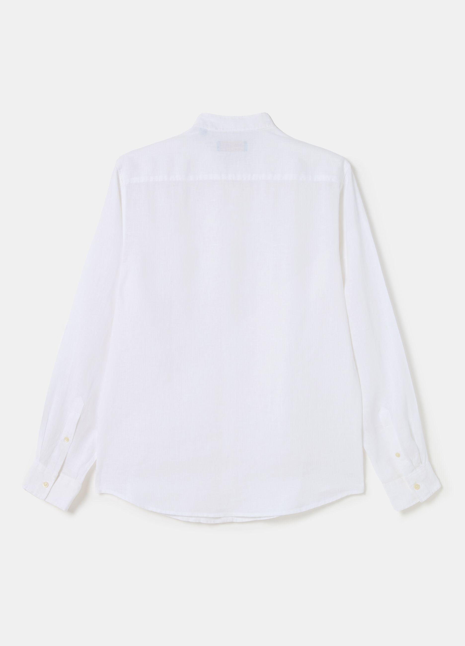 Camisa de lino con cuello mao_4