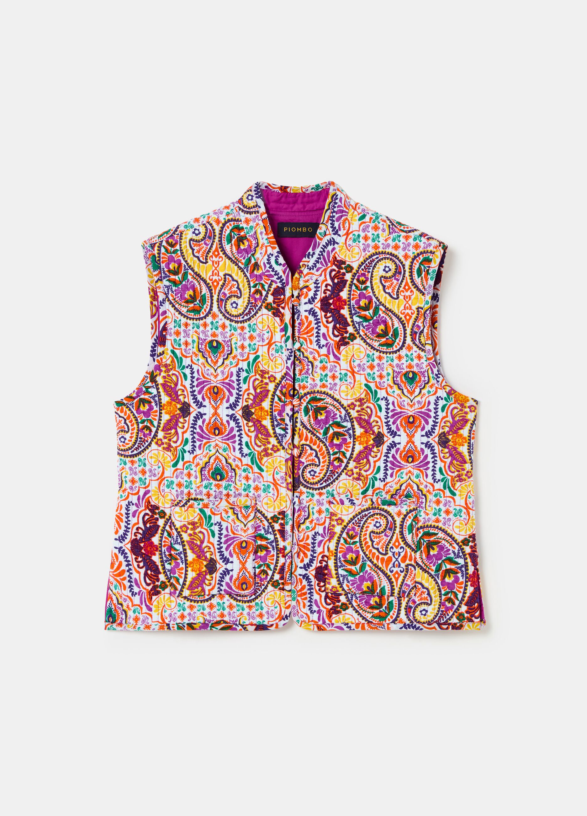Chaleco guateado con estampado paisley_3