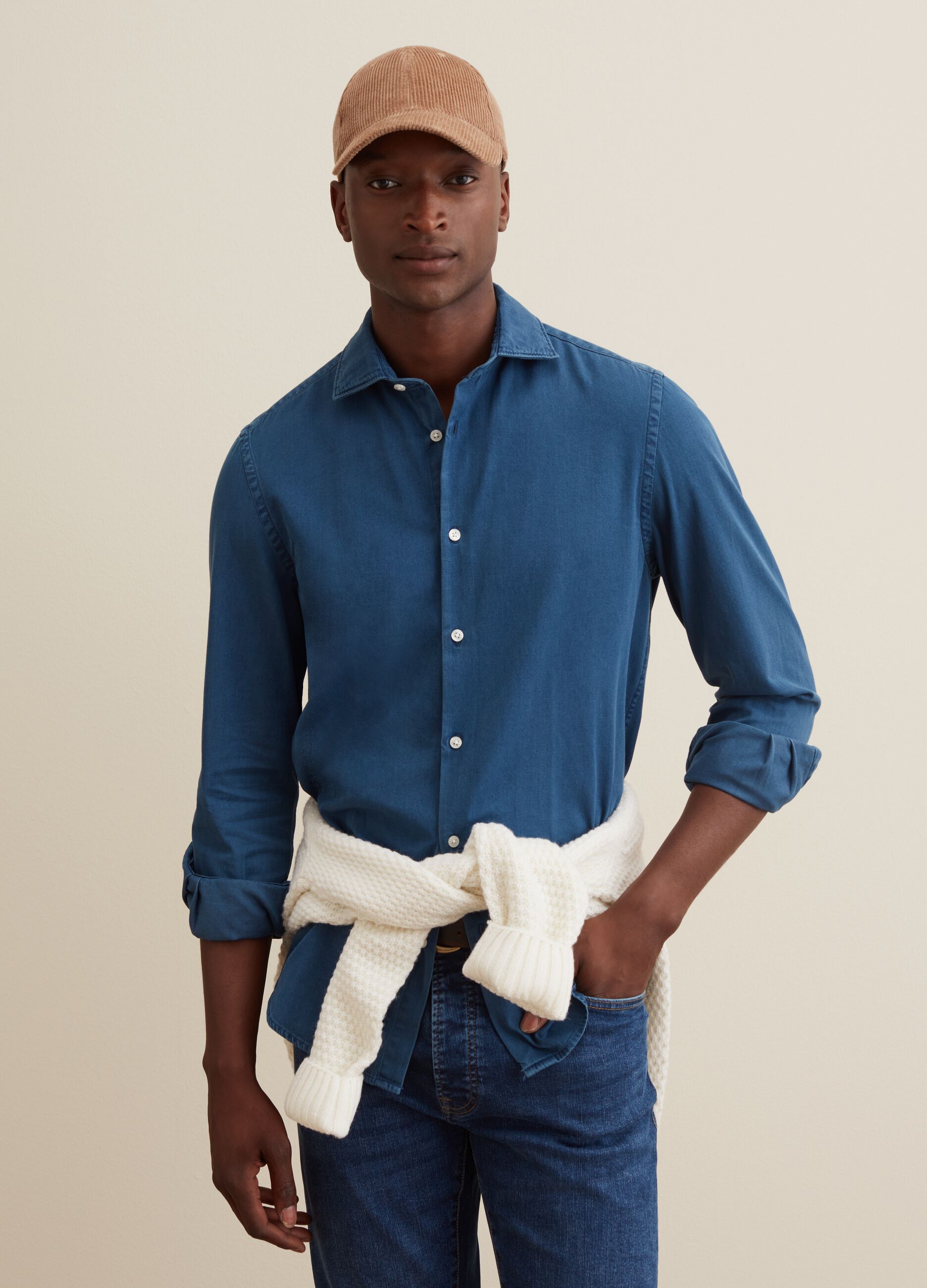 Camisa slim fit jeans discount