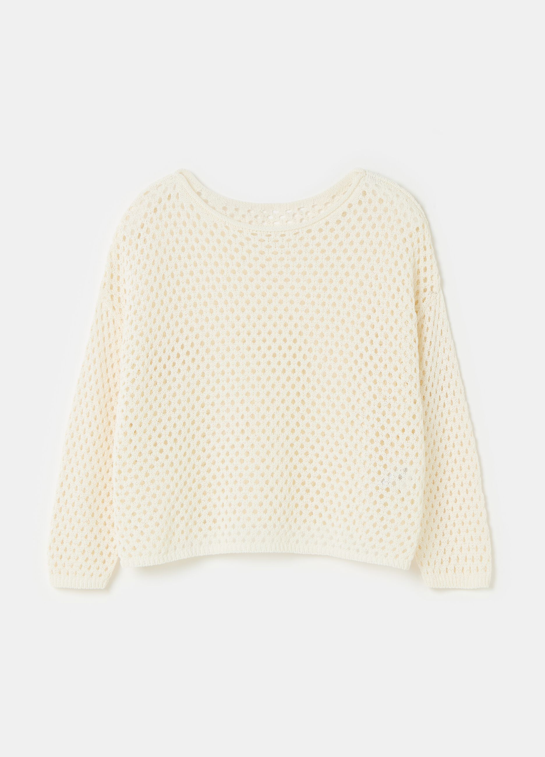 Contemporary oversized crochet top