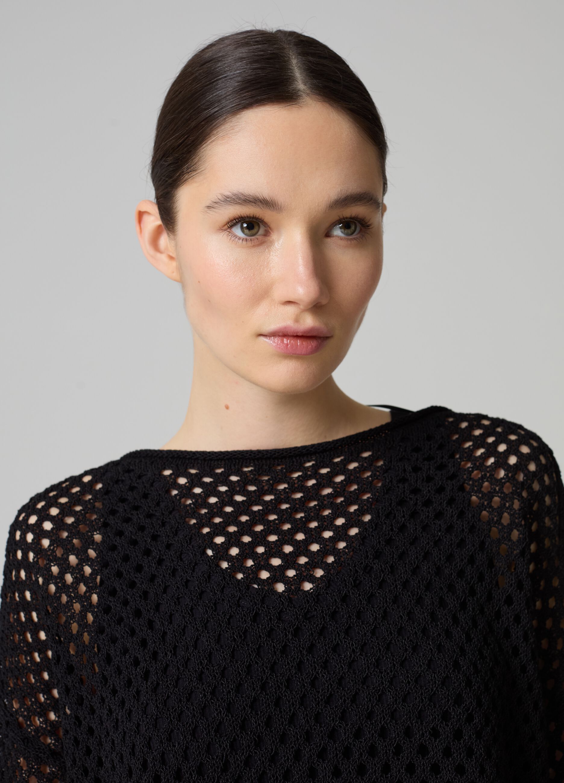 Contemporary oversized crochet top