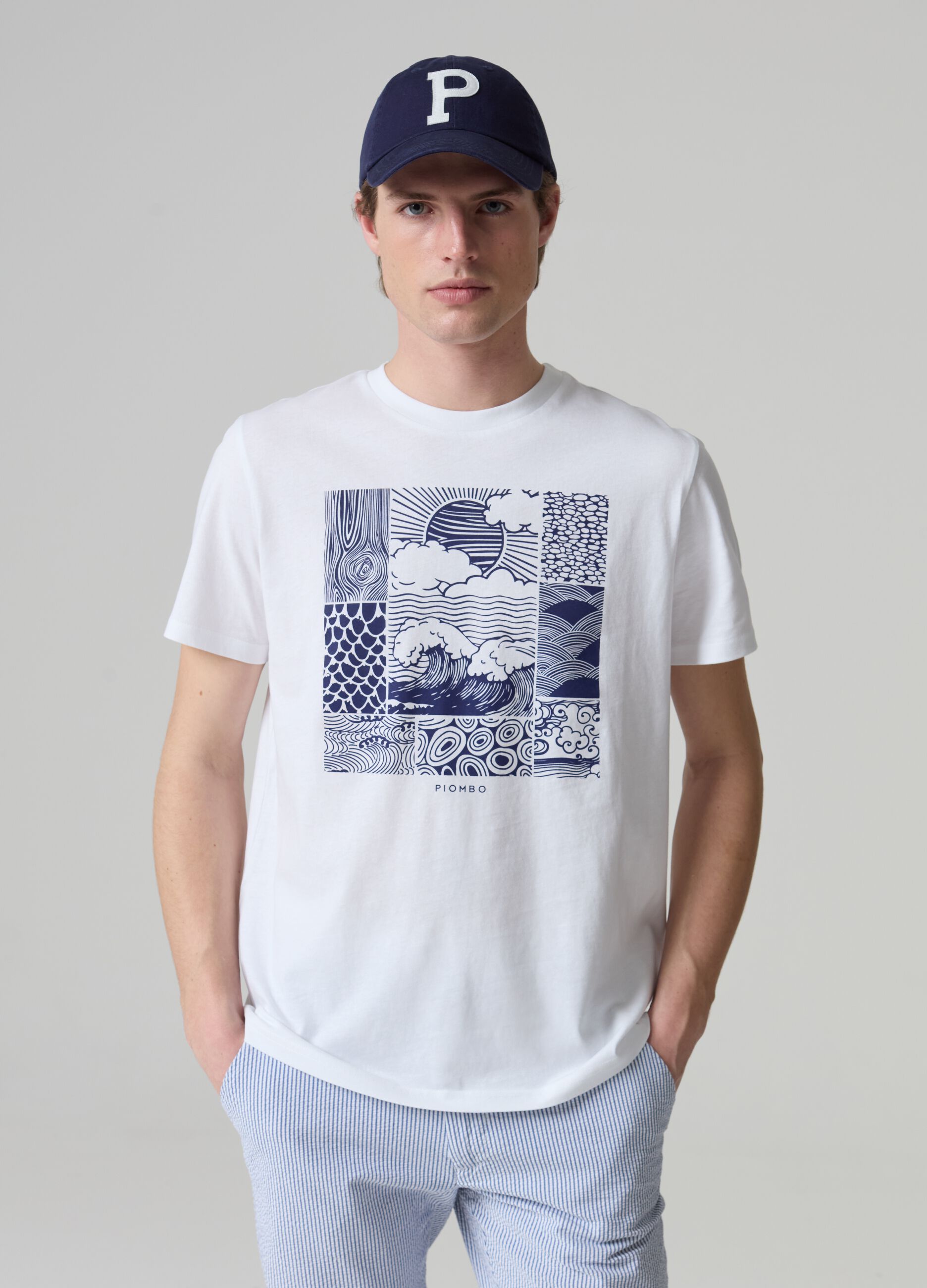 Cotton T-shirt with graphic print_0