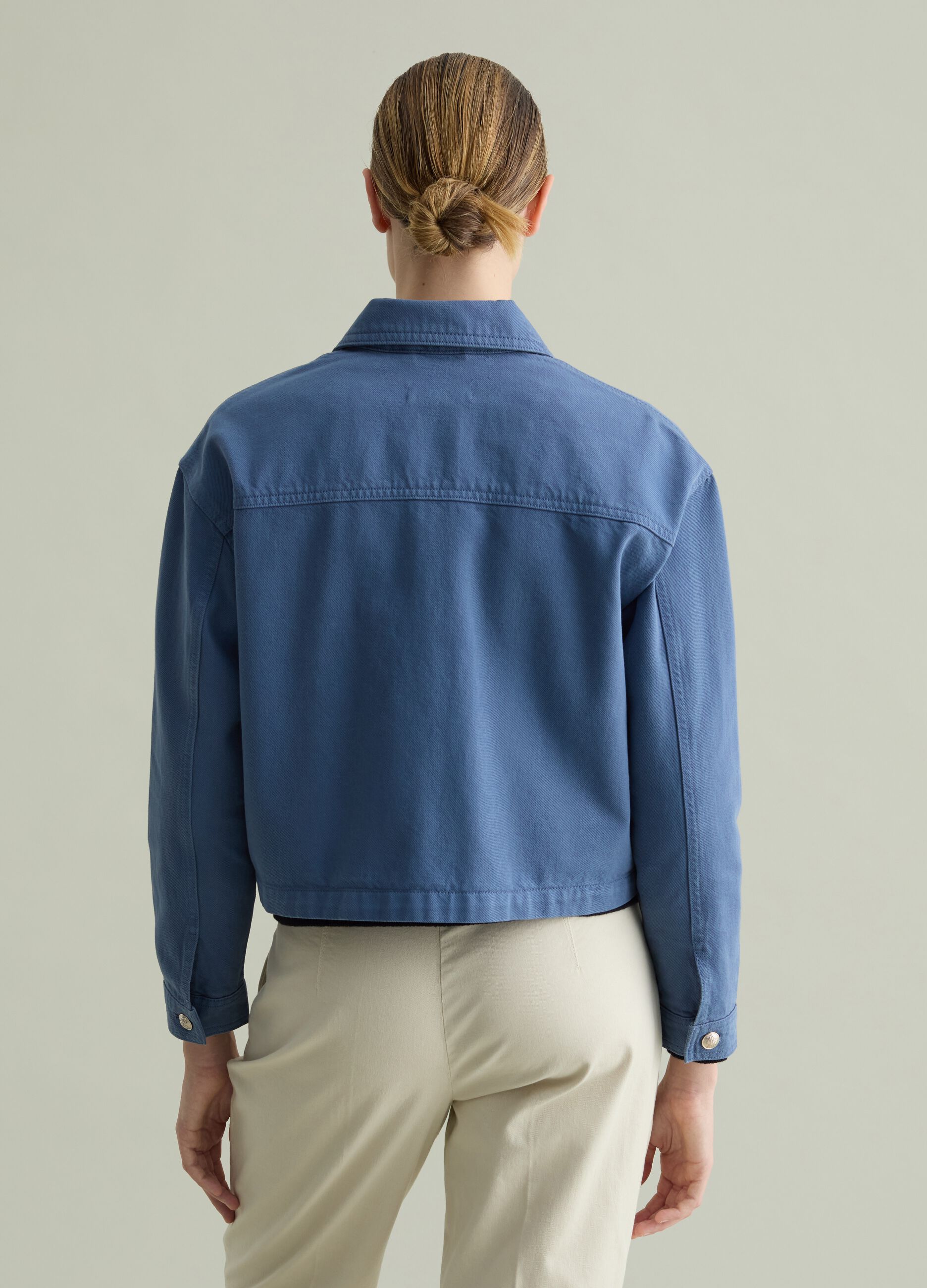 Cotton shacket with pockets