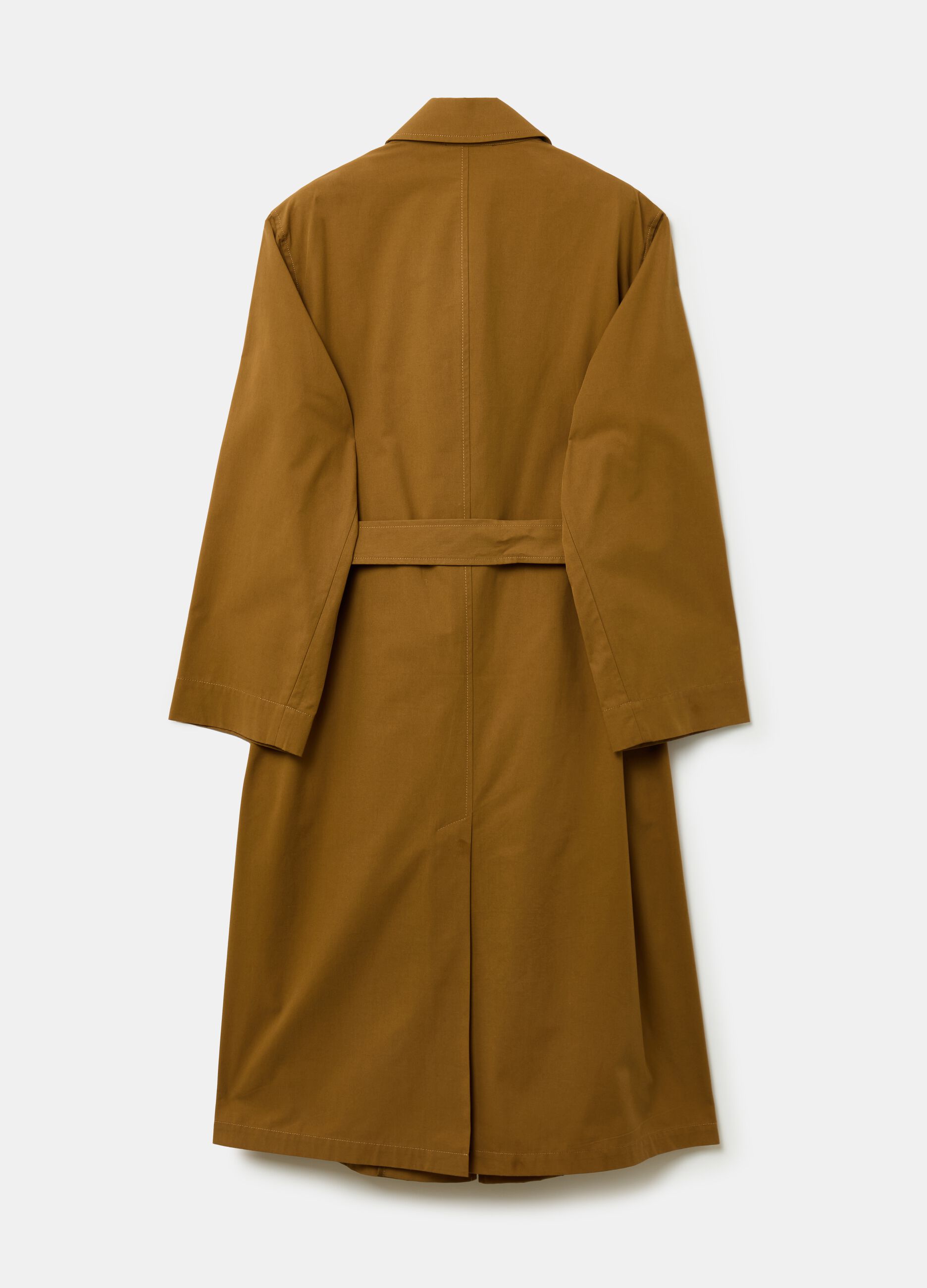 Long single-breasted coat with belt_4