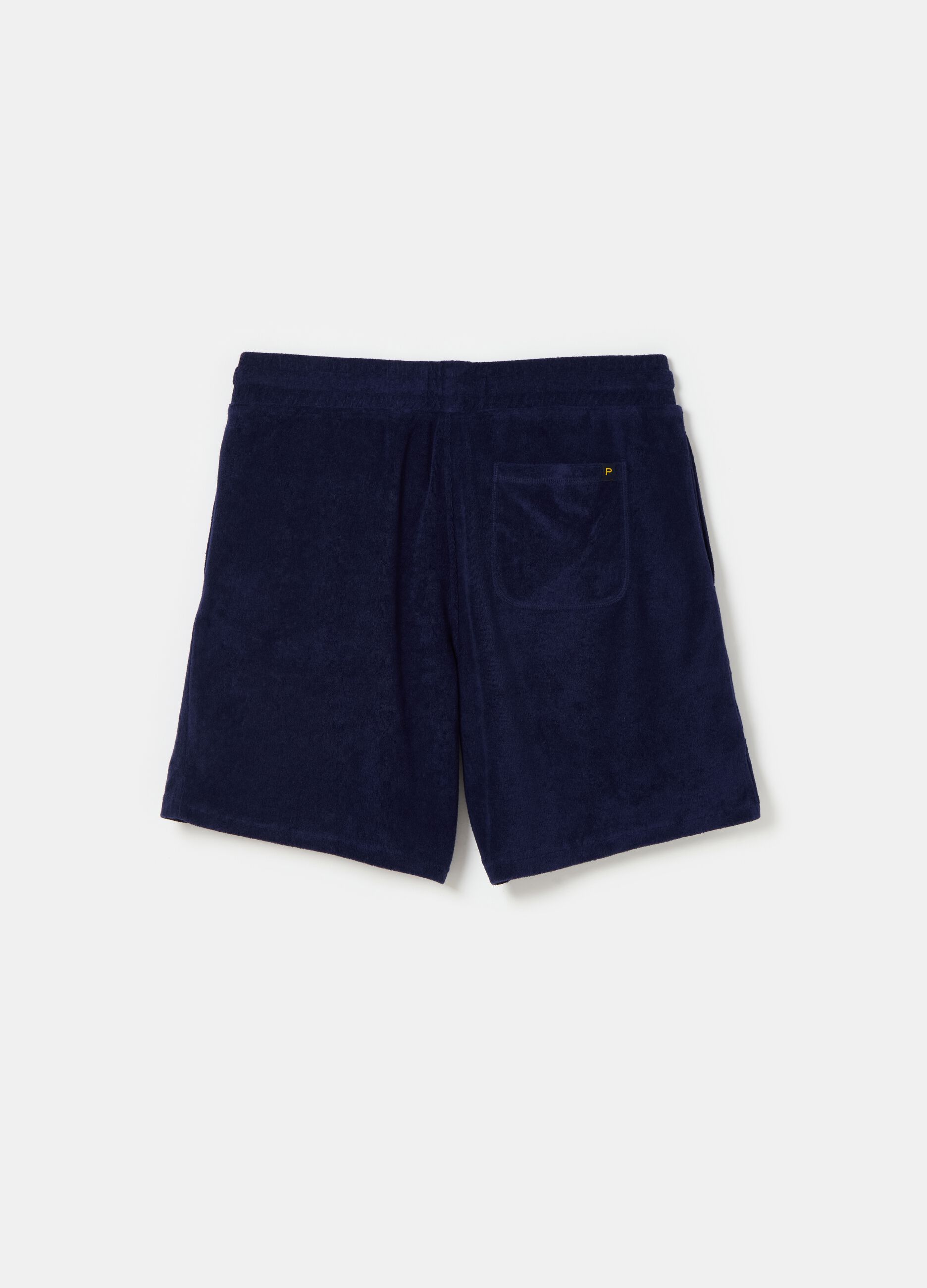 Bermudas joggers de tejido rizado reversible_4