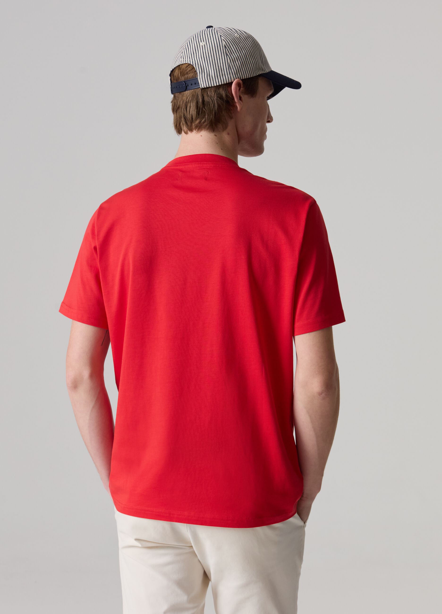 Supima cotton T-shirt with round neck