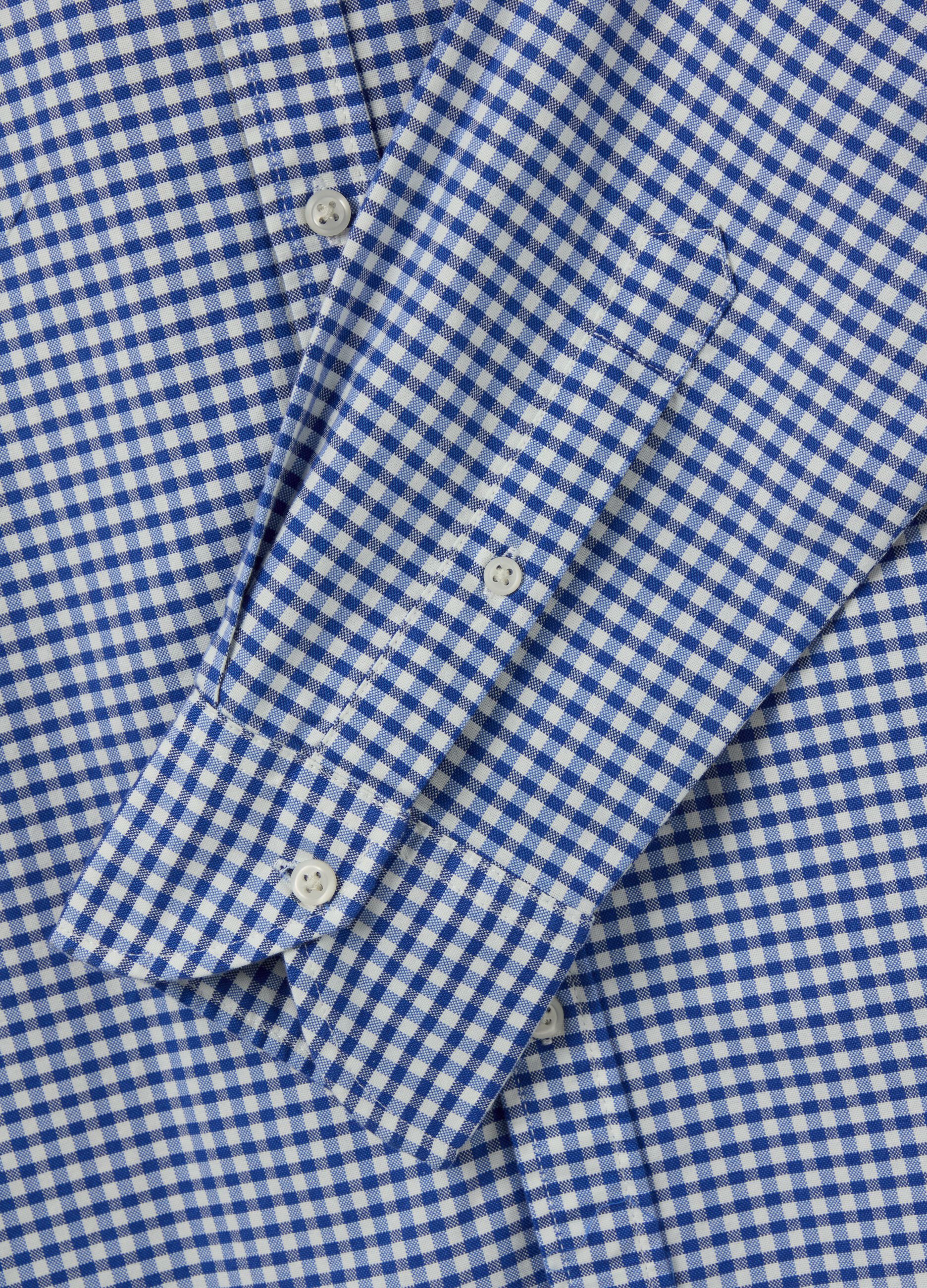 Camisa de algodón oxford de cuadritos