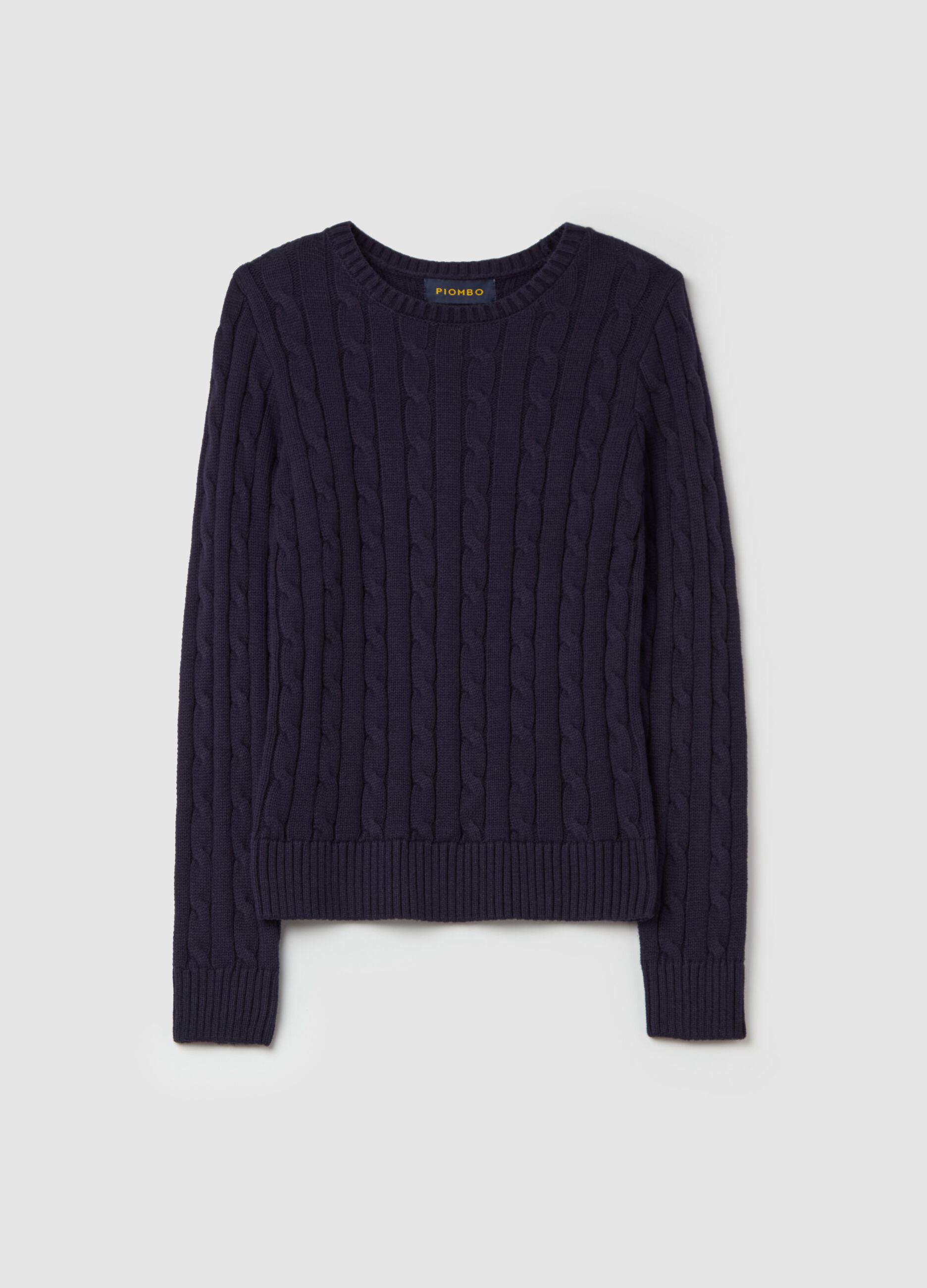 Ribbed pullover with cable-knit design_4