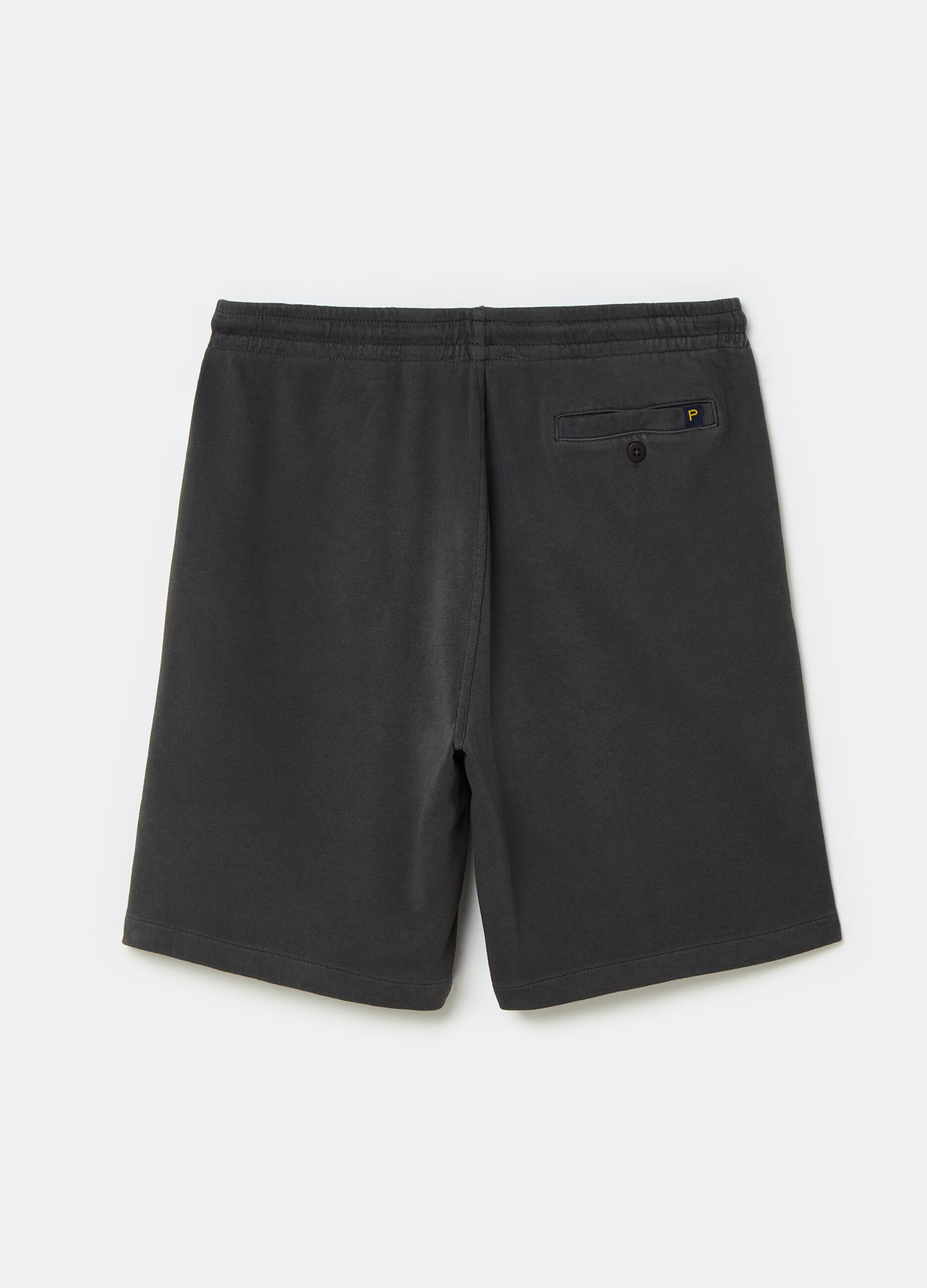 Bermudas joggers de felpa con cordón