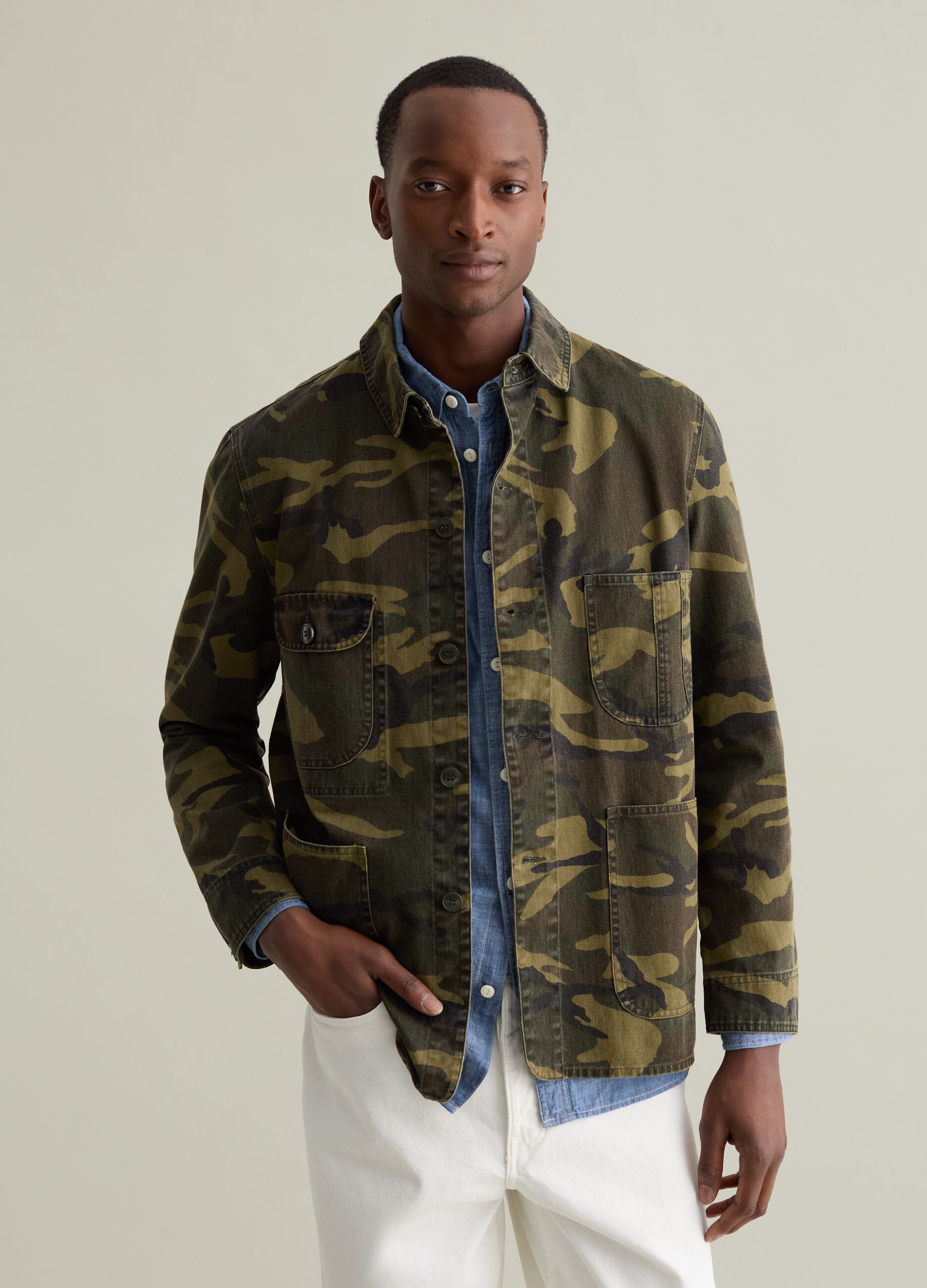 Sobrecamisa de algodón camuflaje