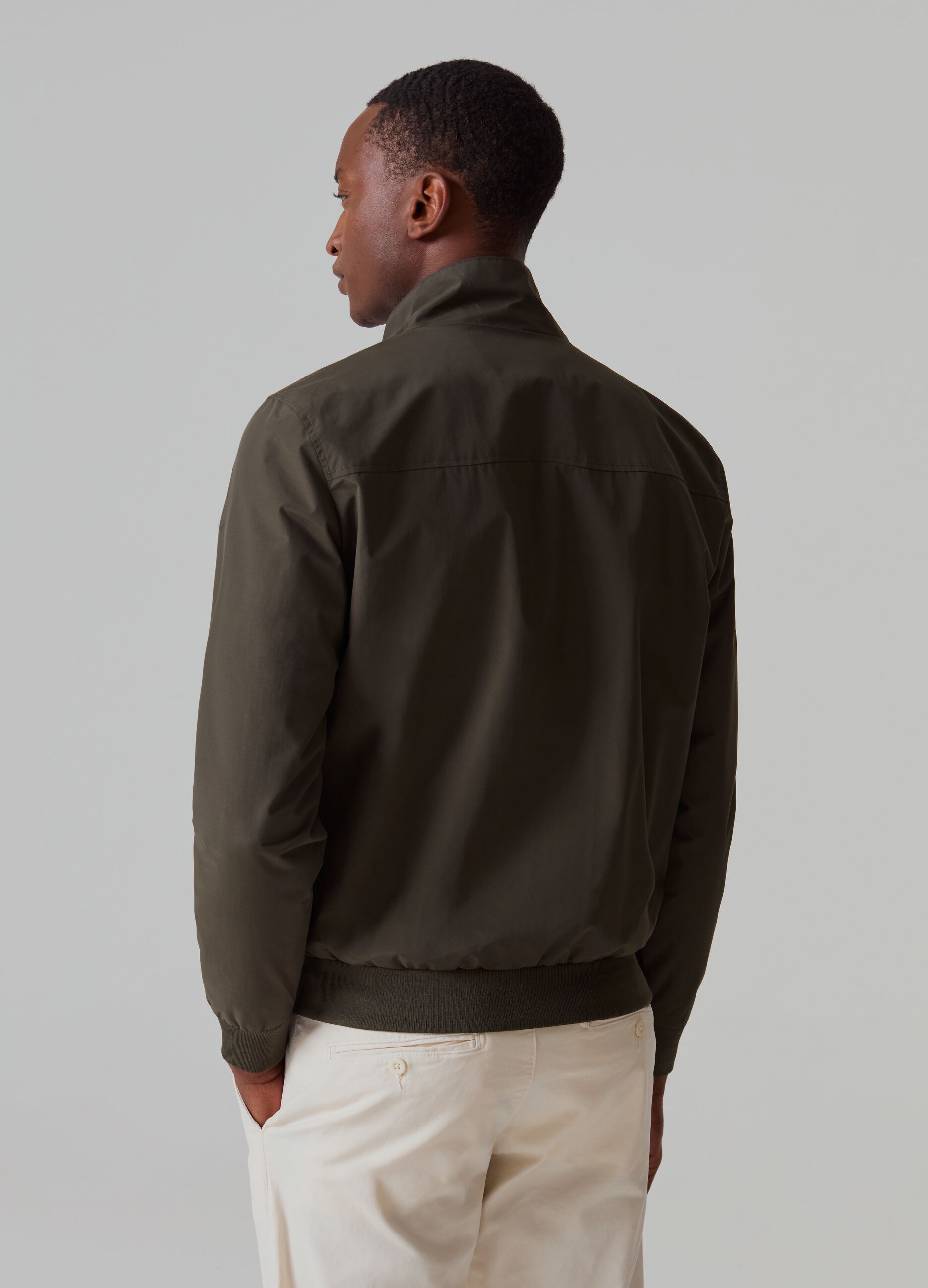 Full-zip bomber jacket with high neck_2