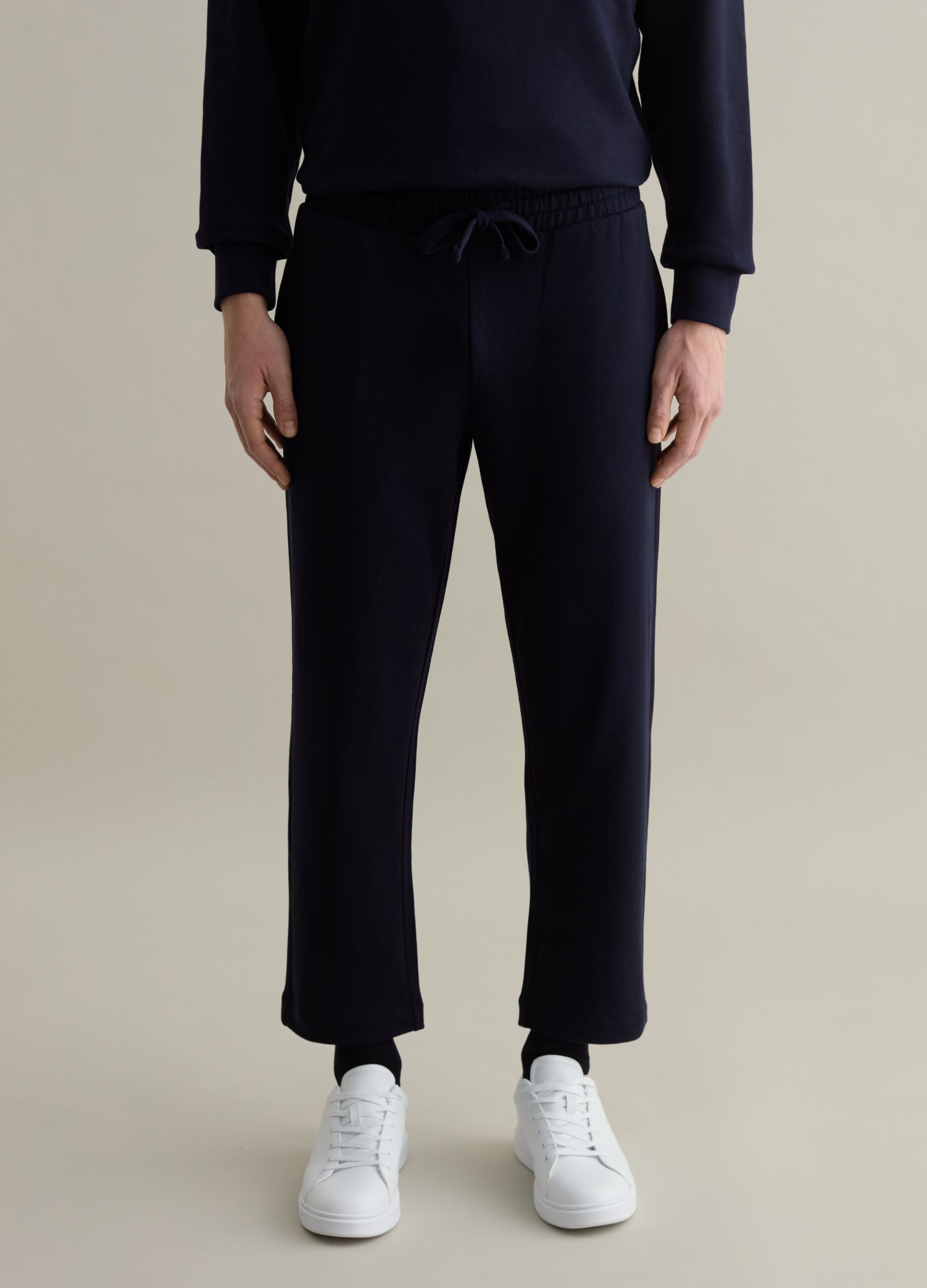French terry joggers with drawstring
