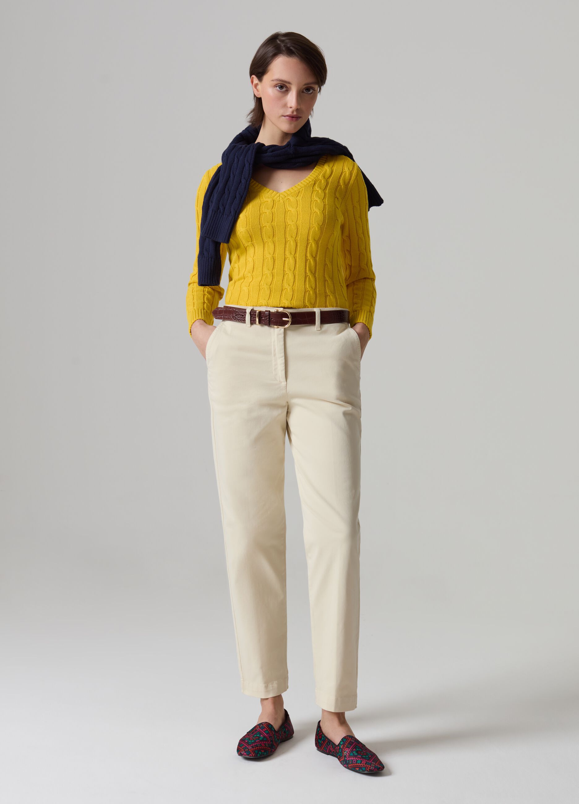 Stretch cotton chinos