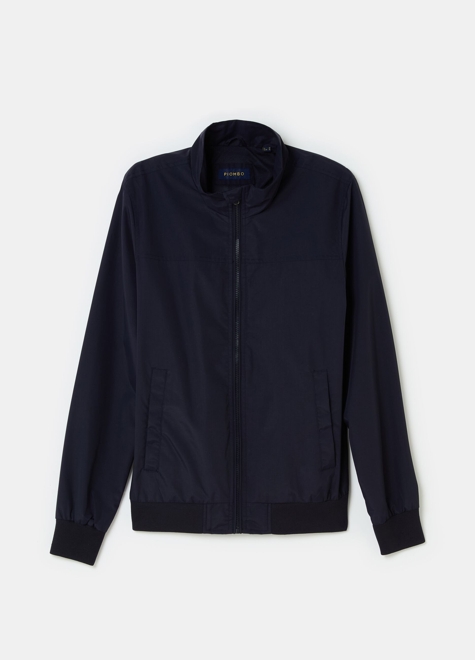 Full-zip bomber jacket with high neck_3