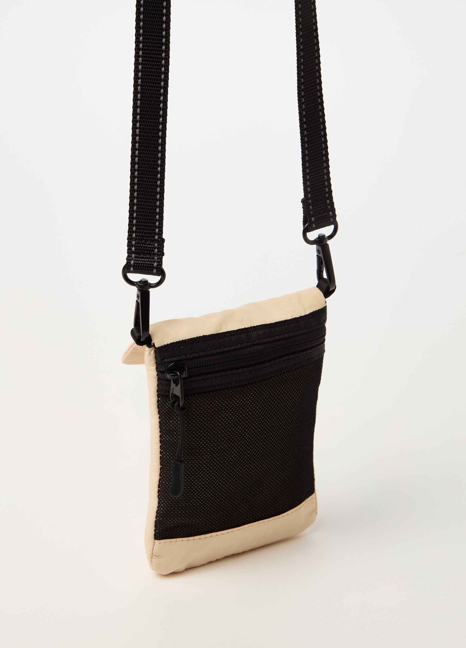 Woman's Light Beige Mobile phone case with shoulder strap PIOMBO