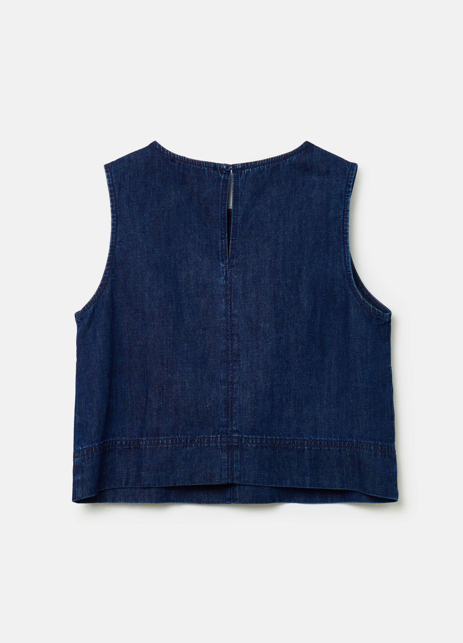 Flowing denim tank top