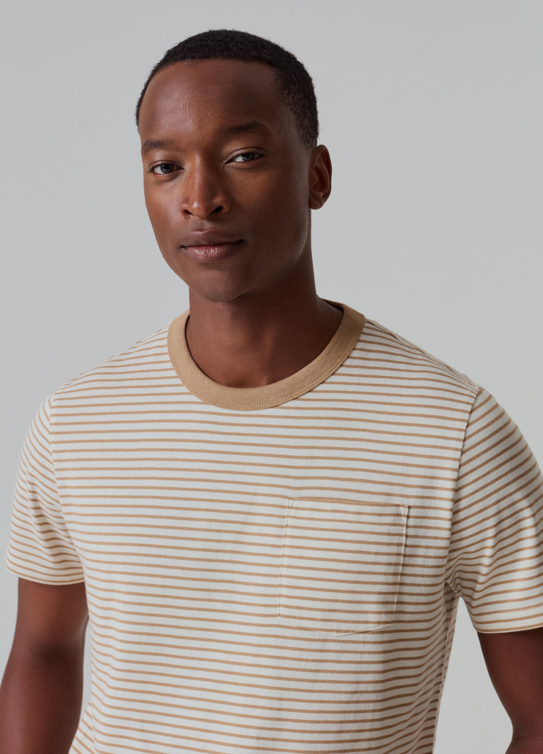 Striped T-shirt with pocket