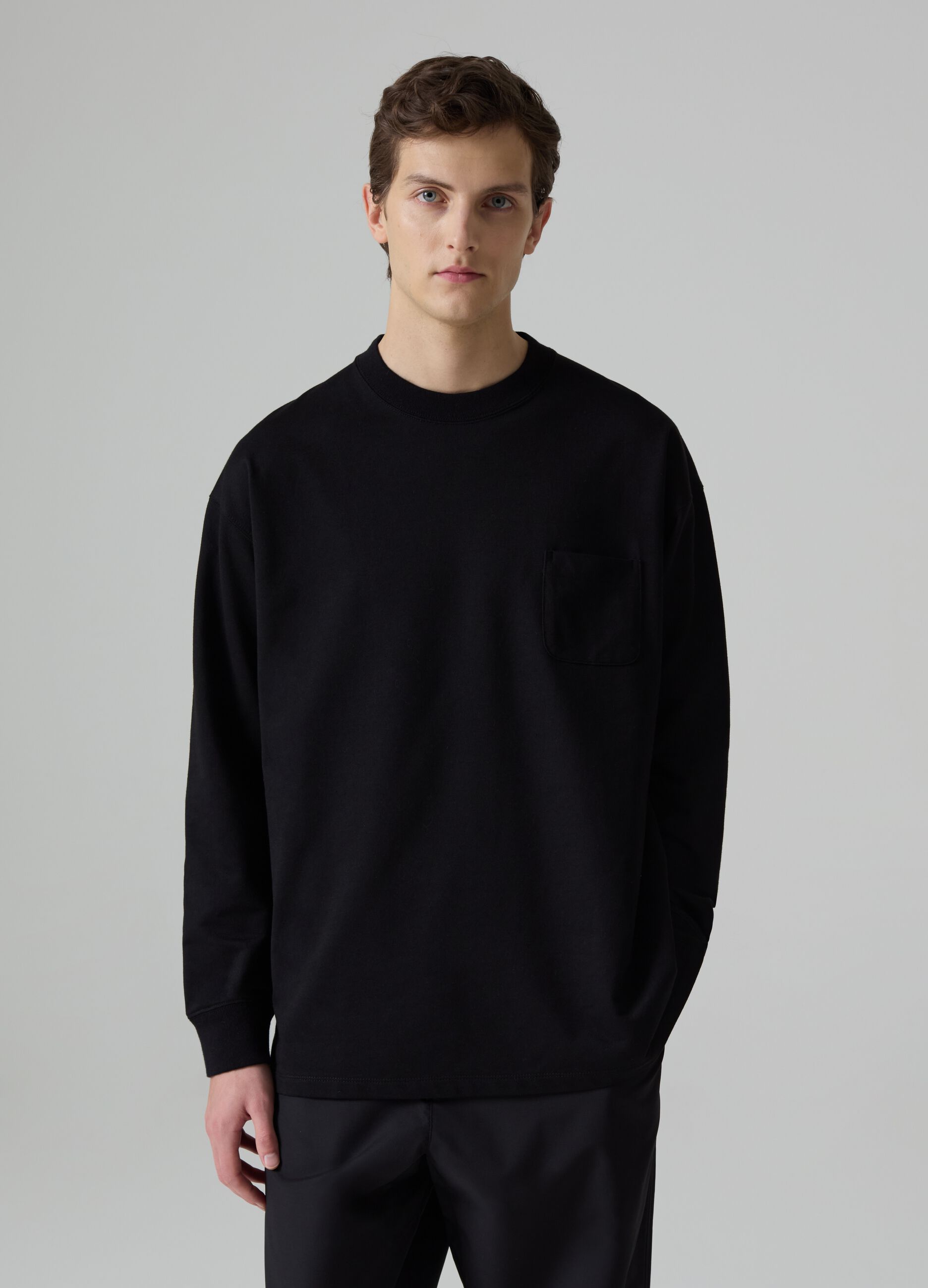 Selection sweatshirt with round neck and pocket