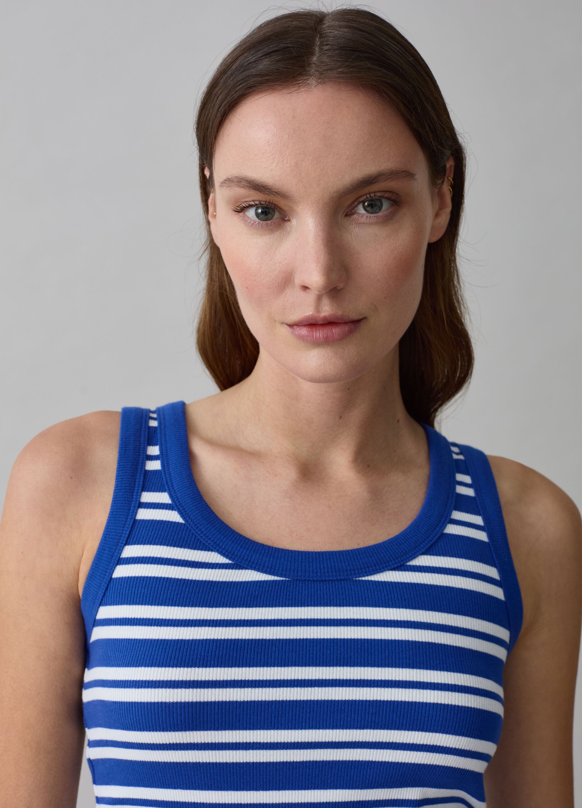 Ribbed tank top with striped pattern_1