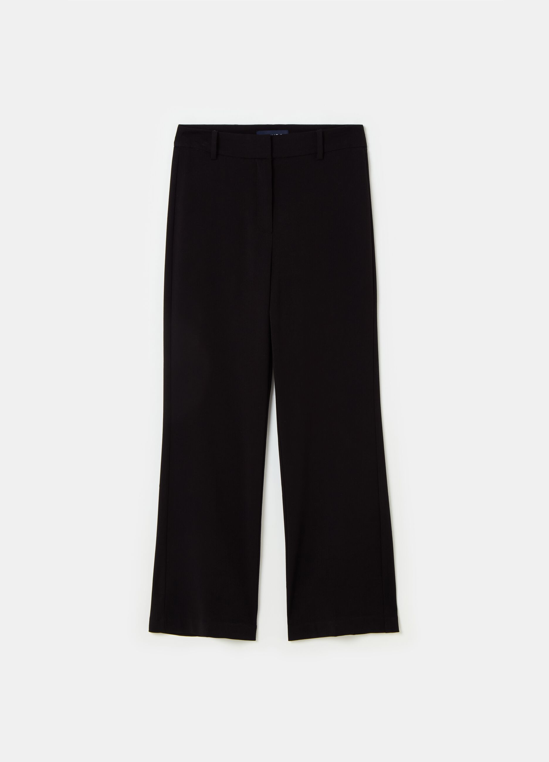 Contemporary flare-fit crop trousers