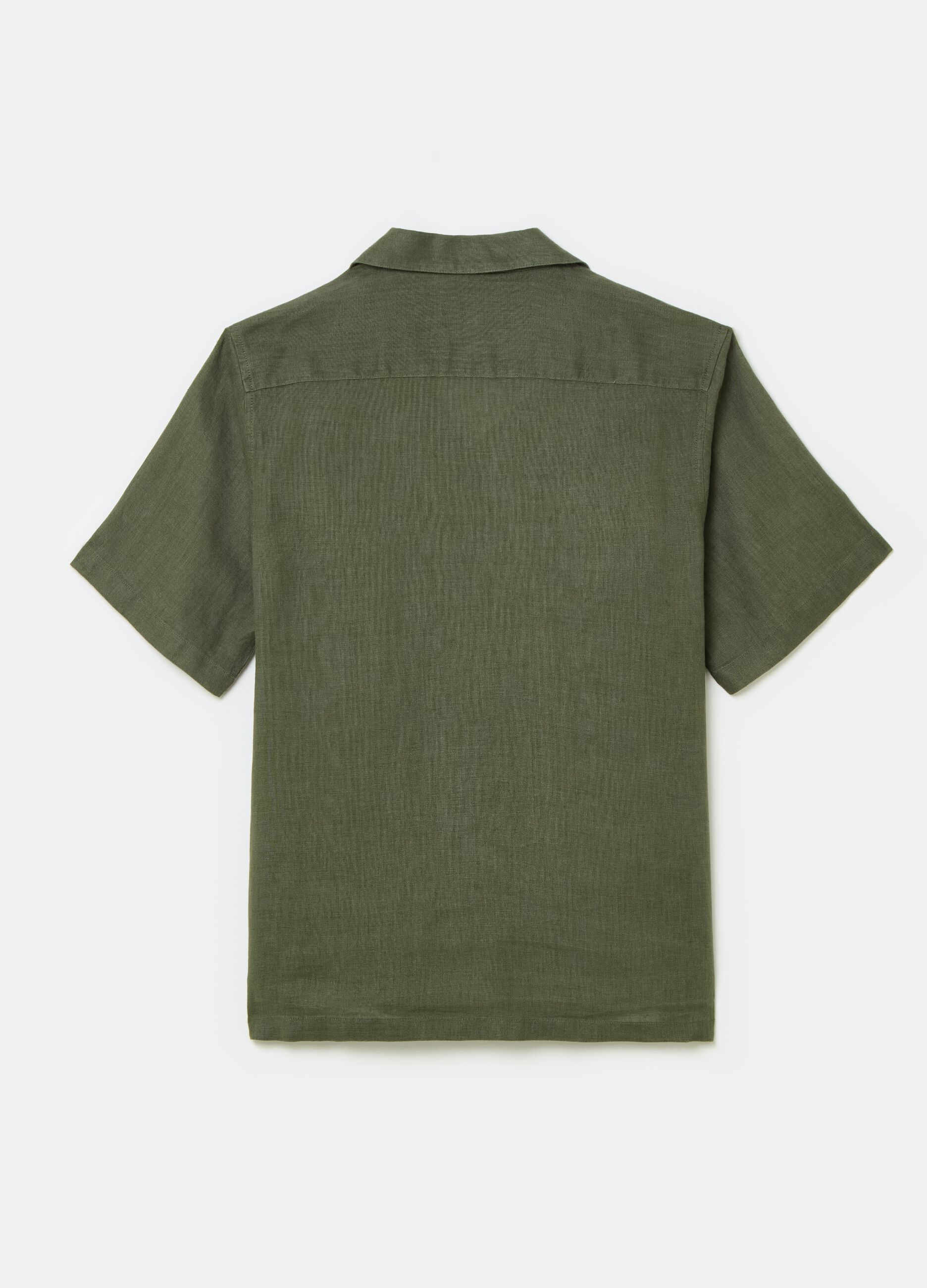 Camisa de manga corta de lino_4