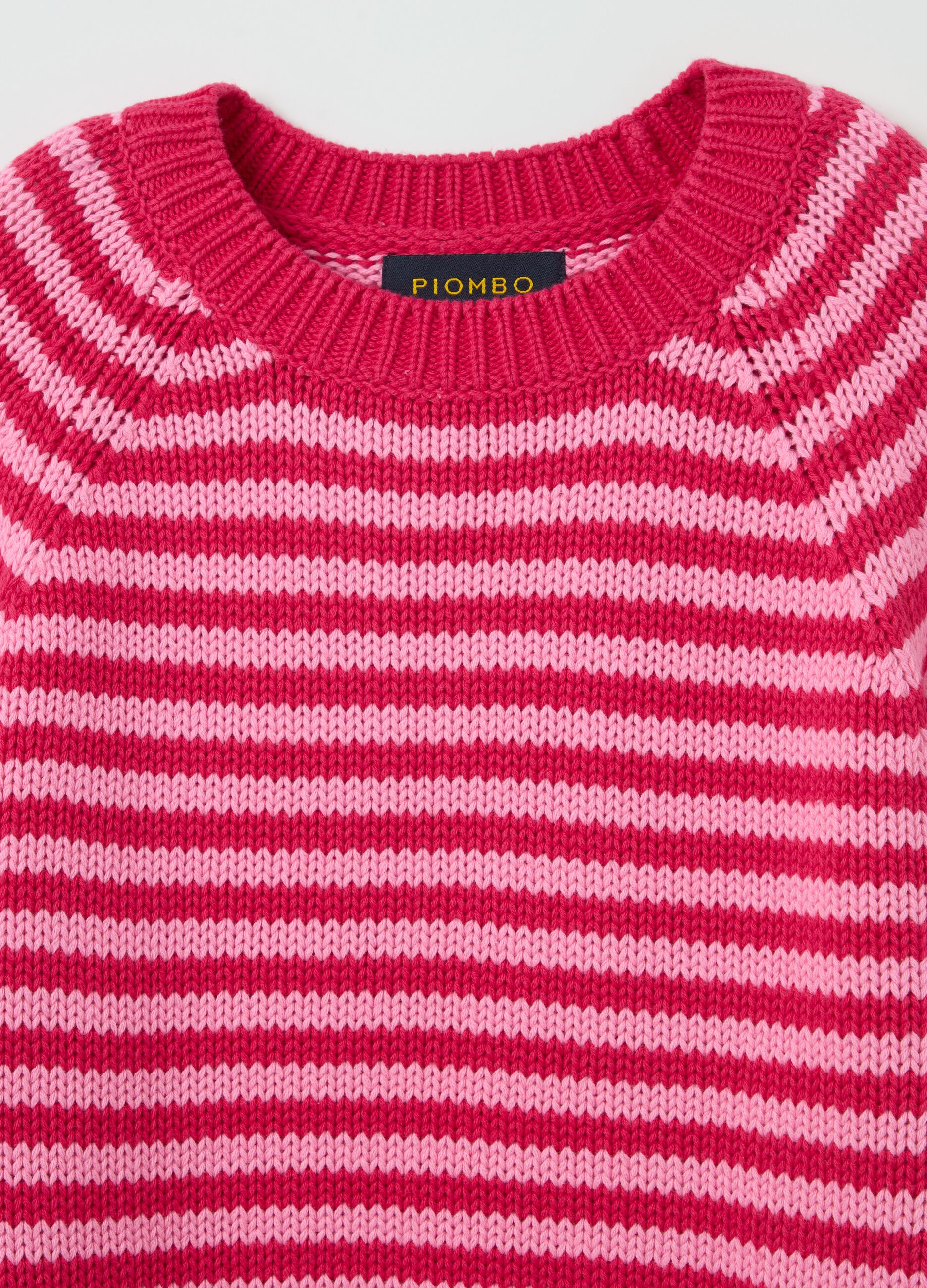 Striped pullover with raglan sleeves