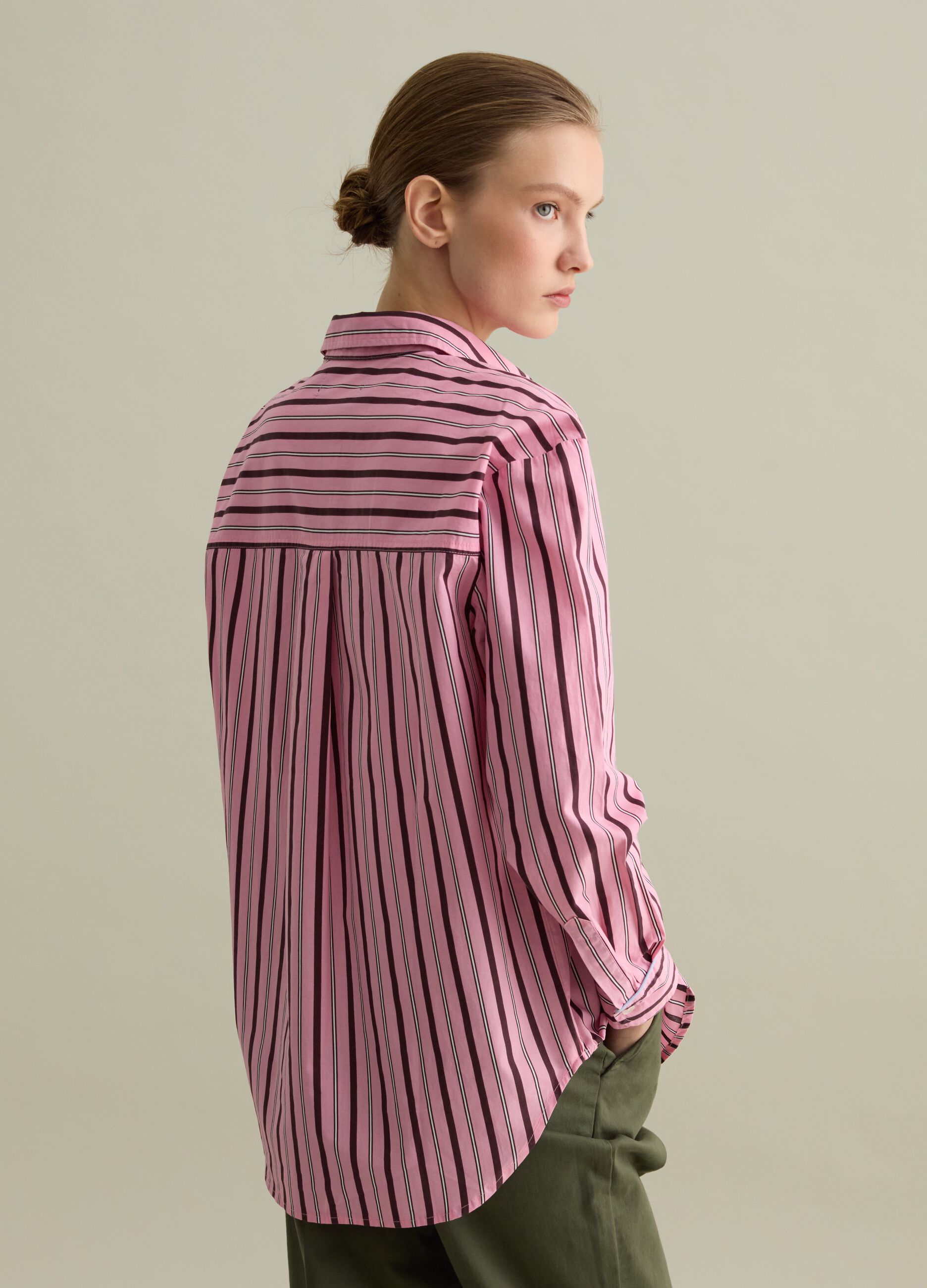 Striped Oxford shirt with pocket