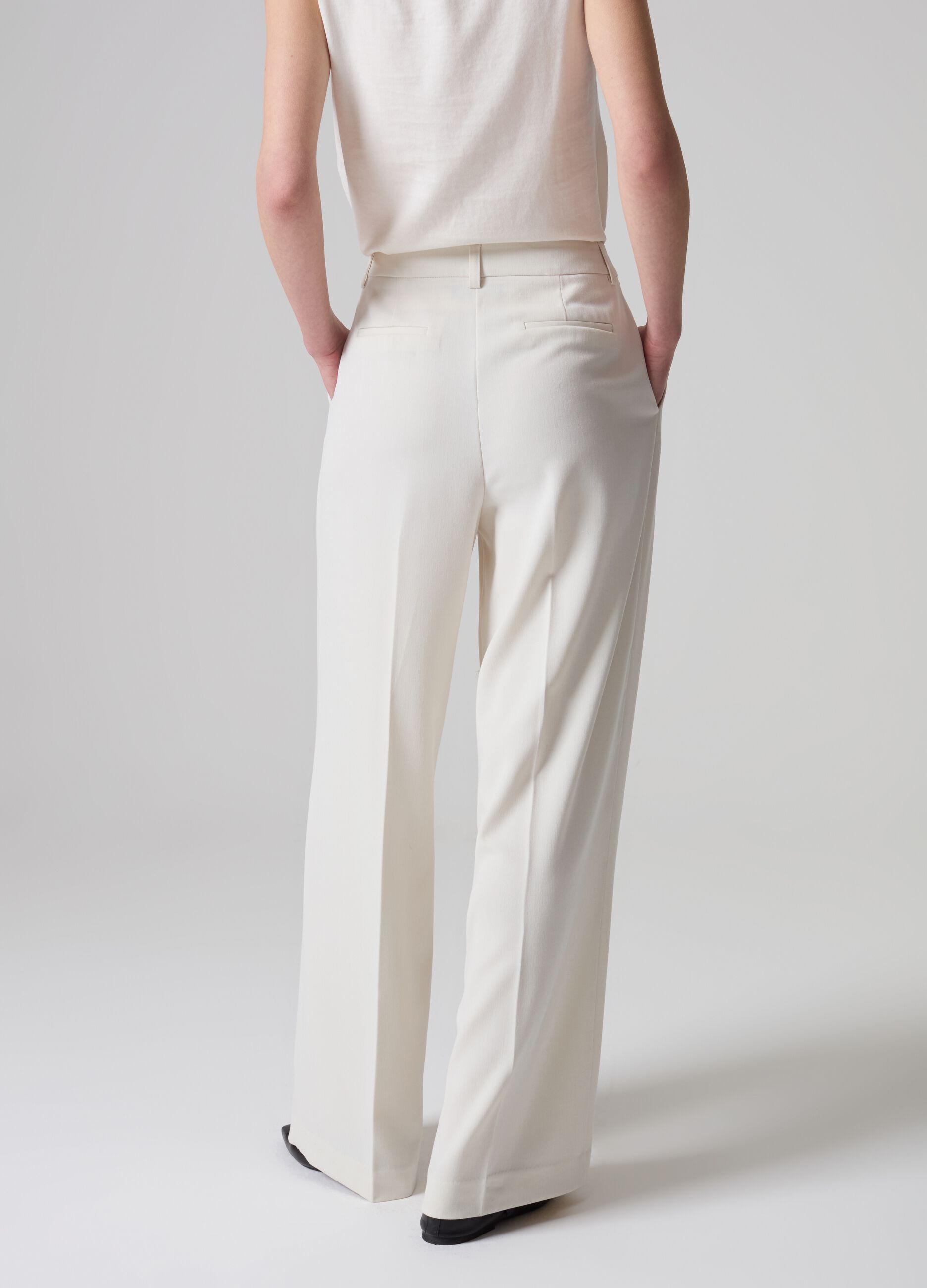 Contemporary wide-leg palazzo trousers