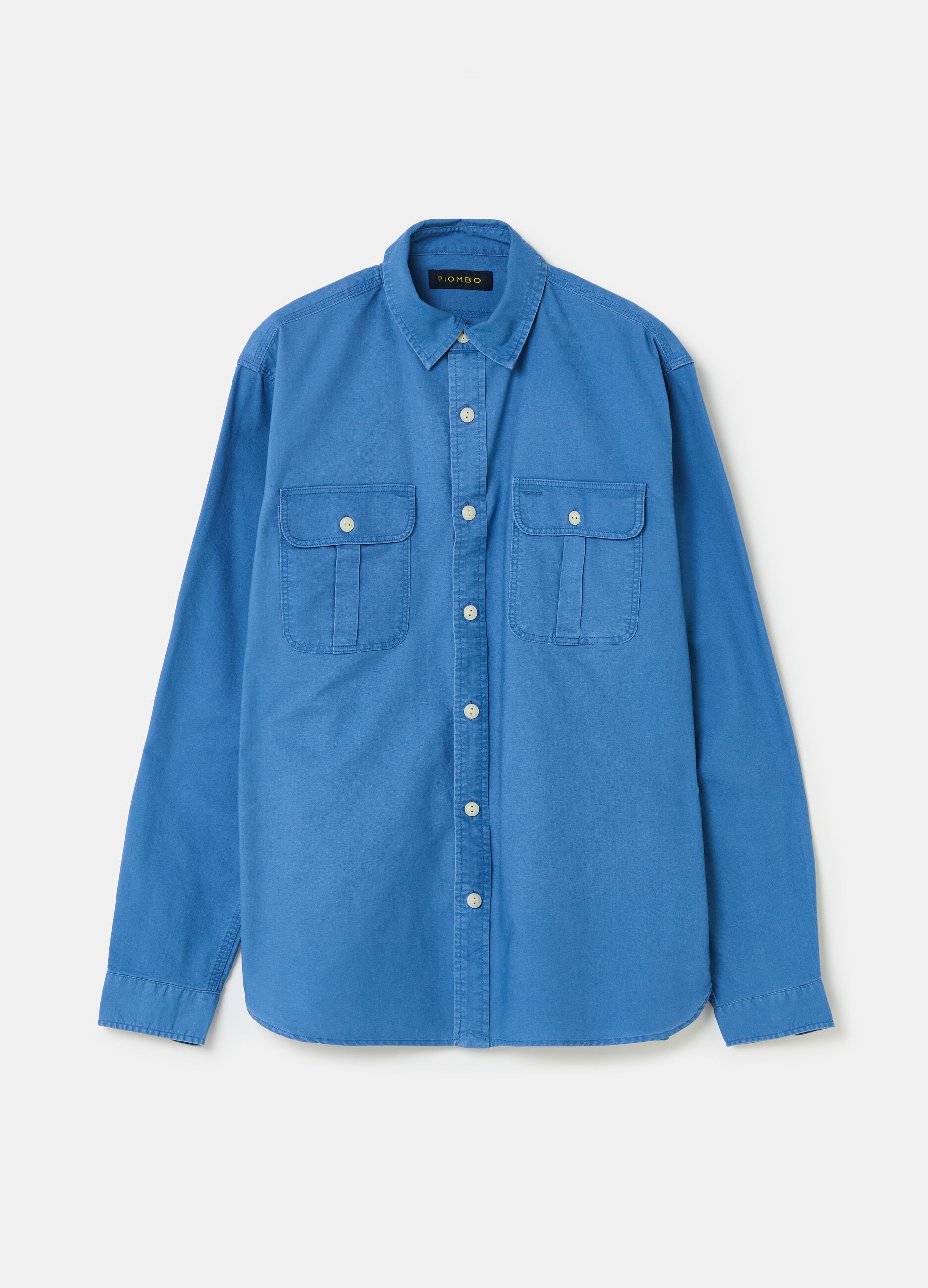 Oxford cotton shirt with pockets_3