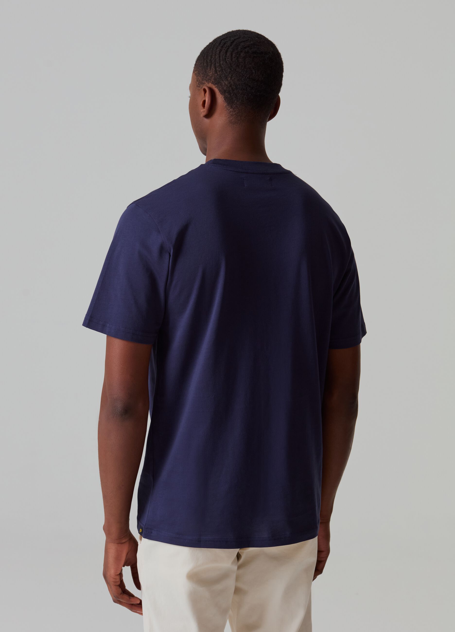 Supima cotton T-shirt with round neck