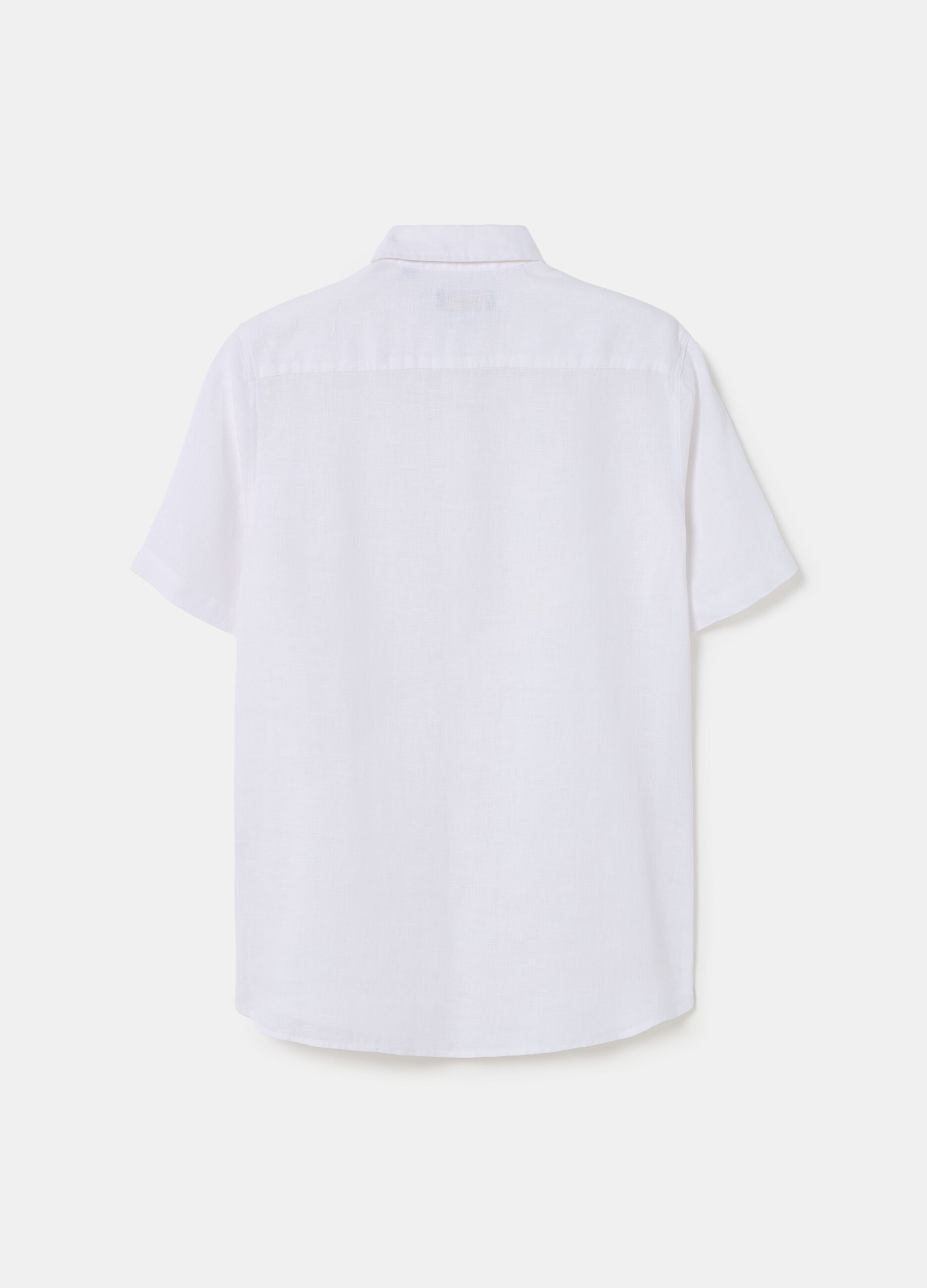 Camisa de manga corta de lino_4