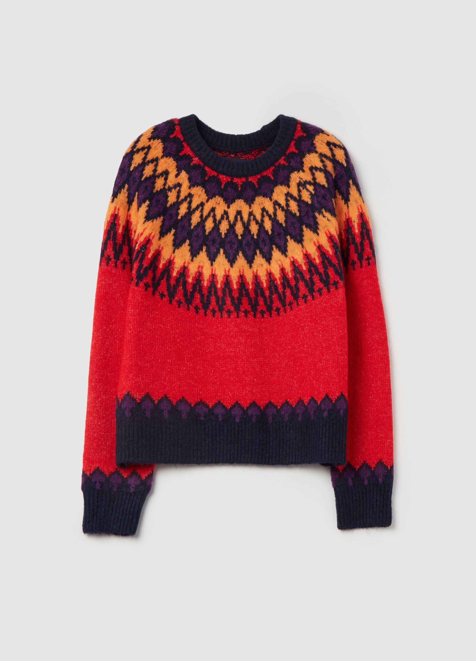 Pullover jacquard clearance