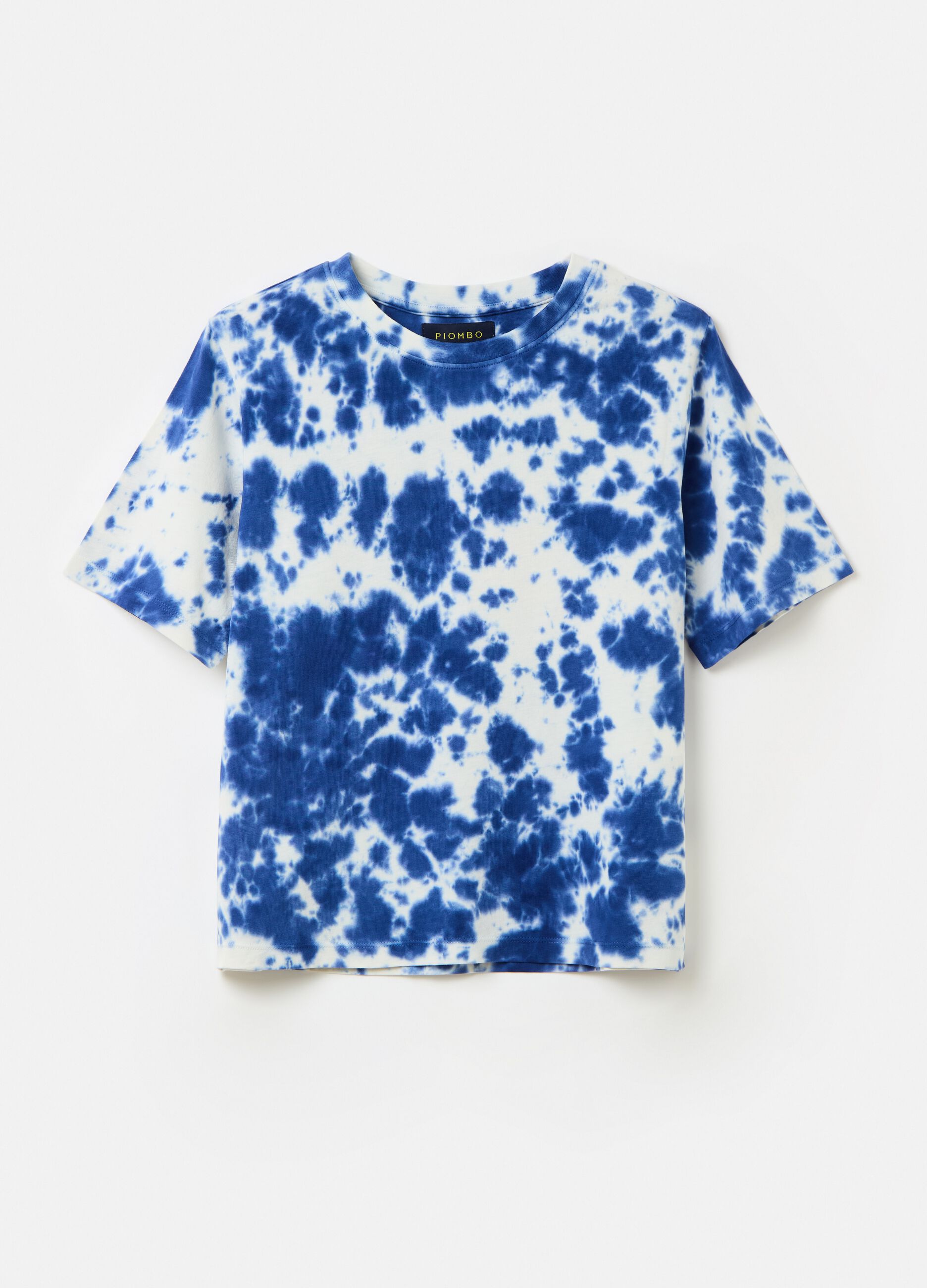 T-shirt in cotton with tie-dye print