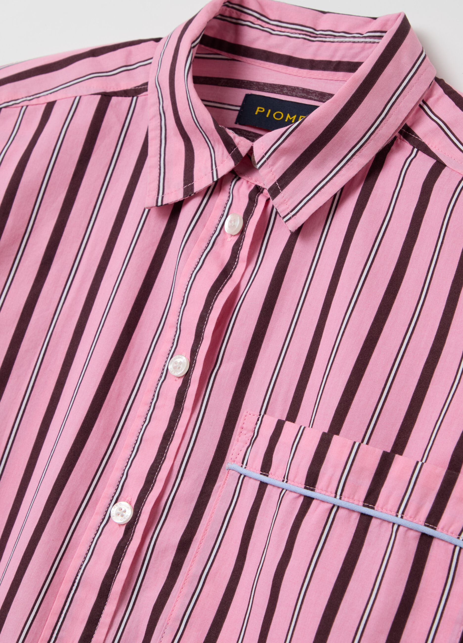 Striped Oxford shirt with pocket