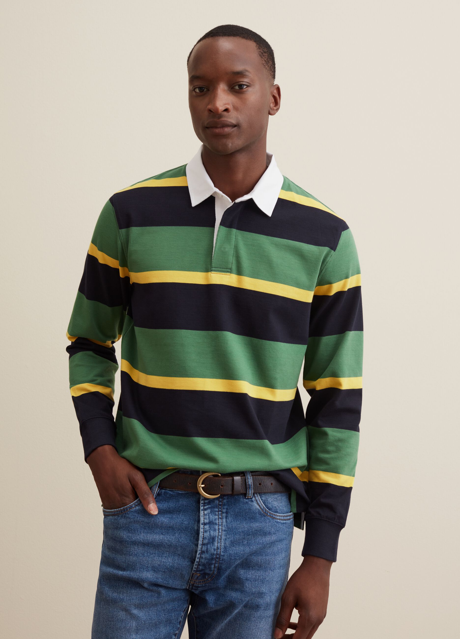 Long sleeve shop striped polo shirts