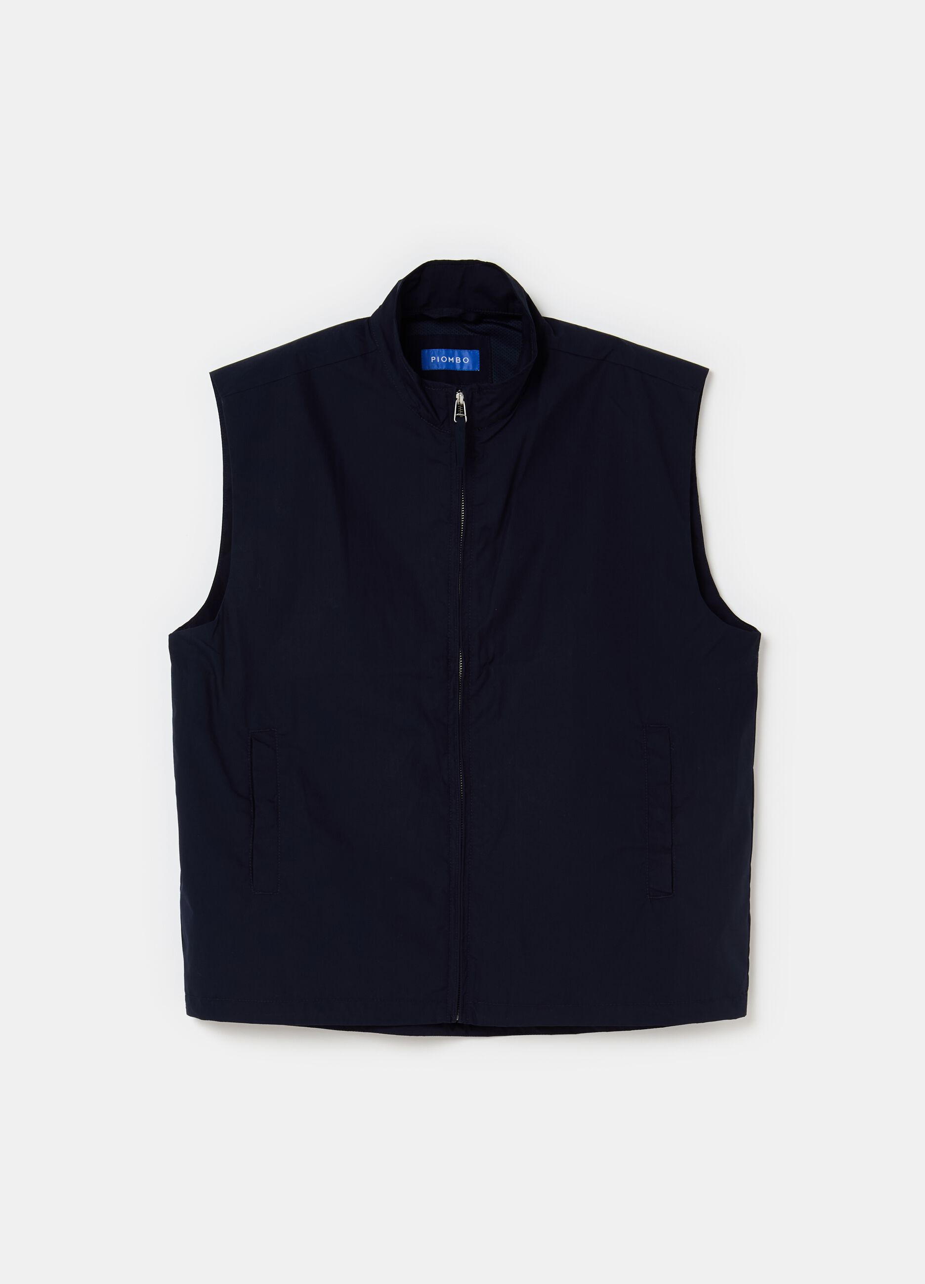 Selection full-zip gilet with high neck_3