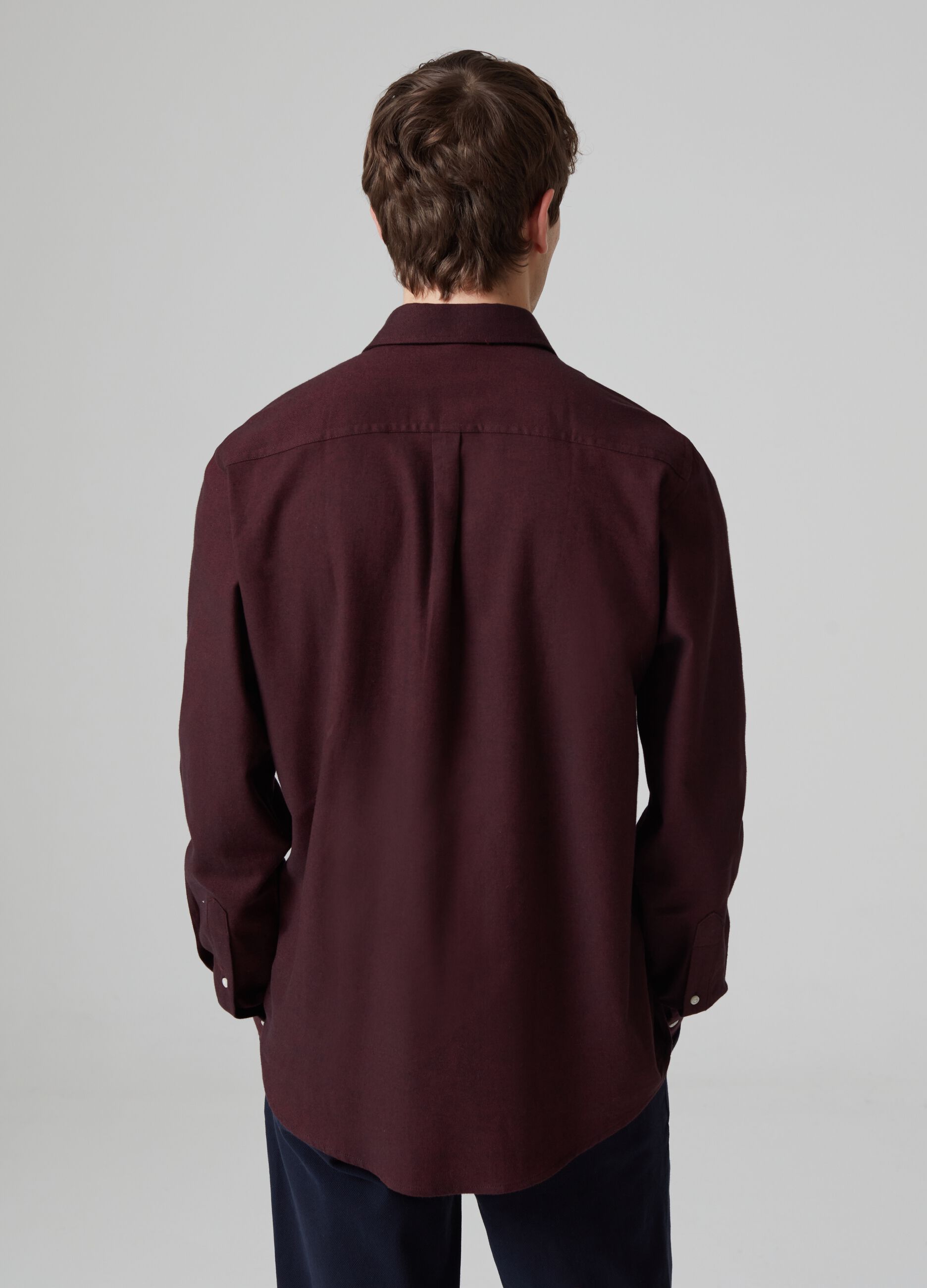 Solid colour cheap flannel shirt