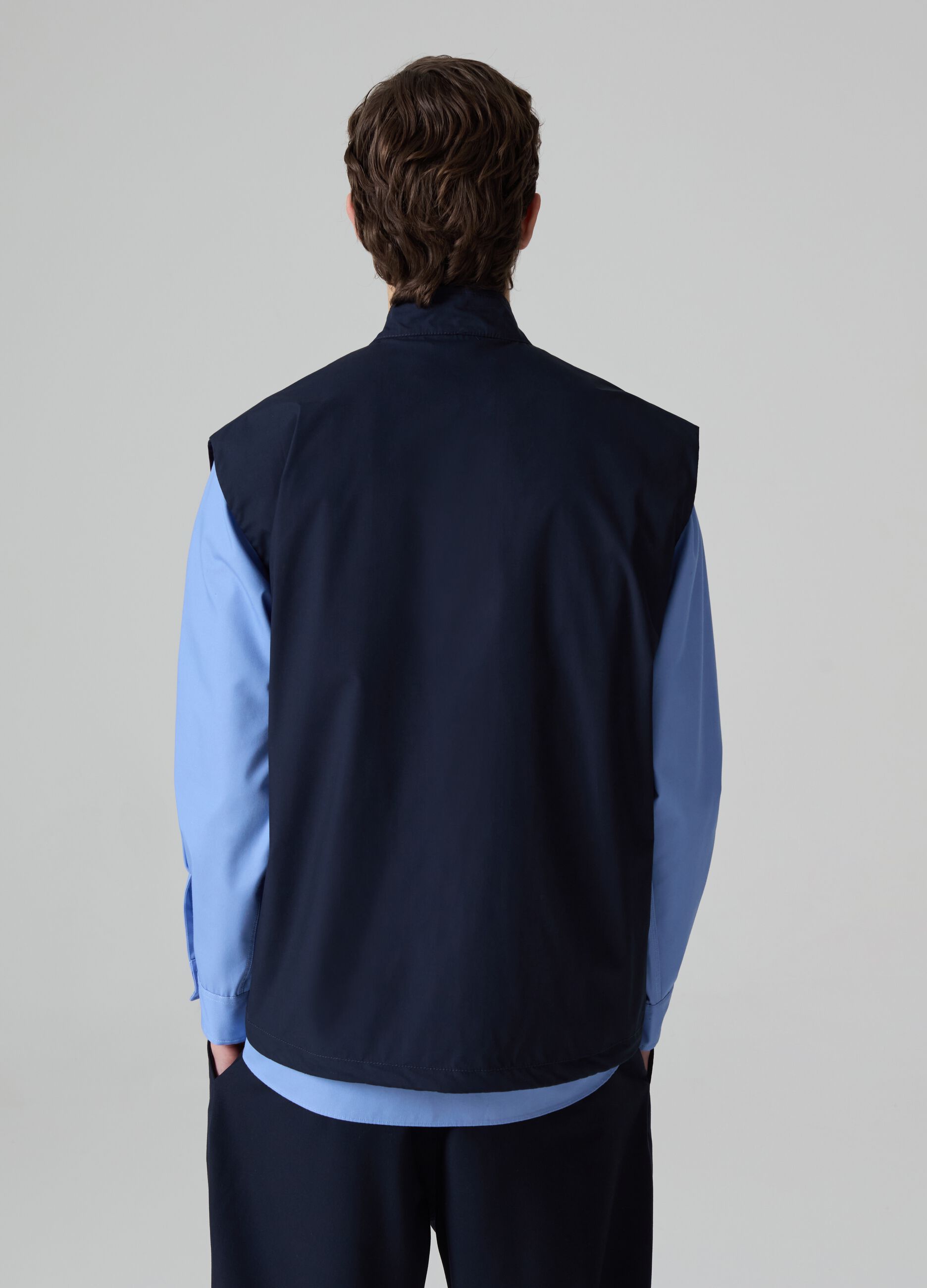 Selection full-zip gilet with high neck