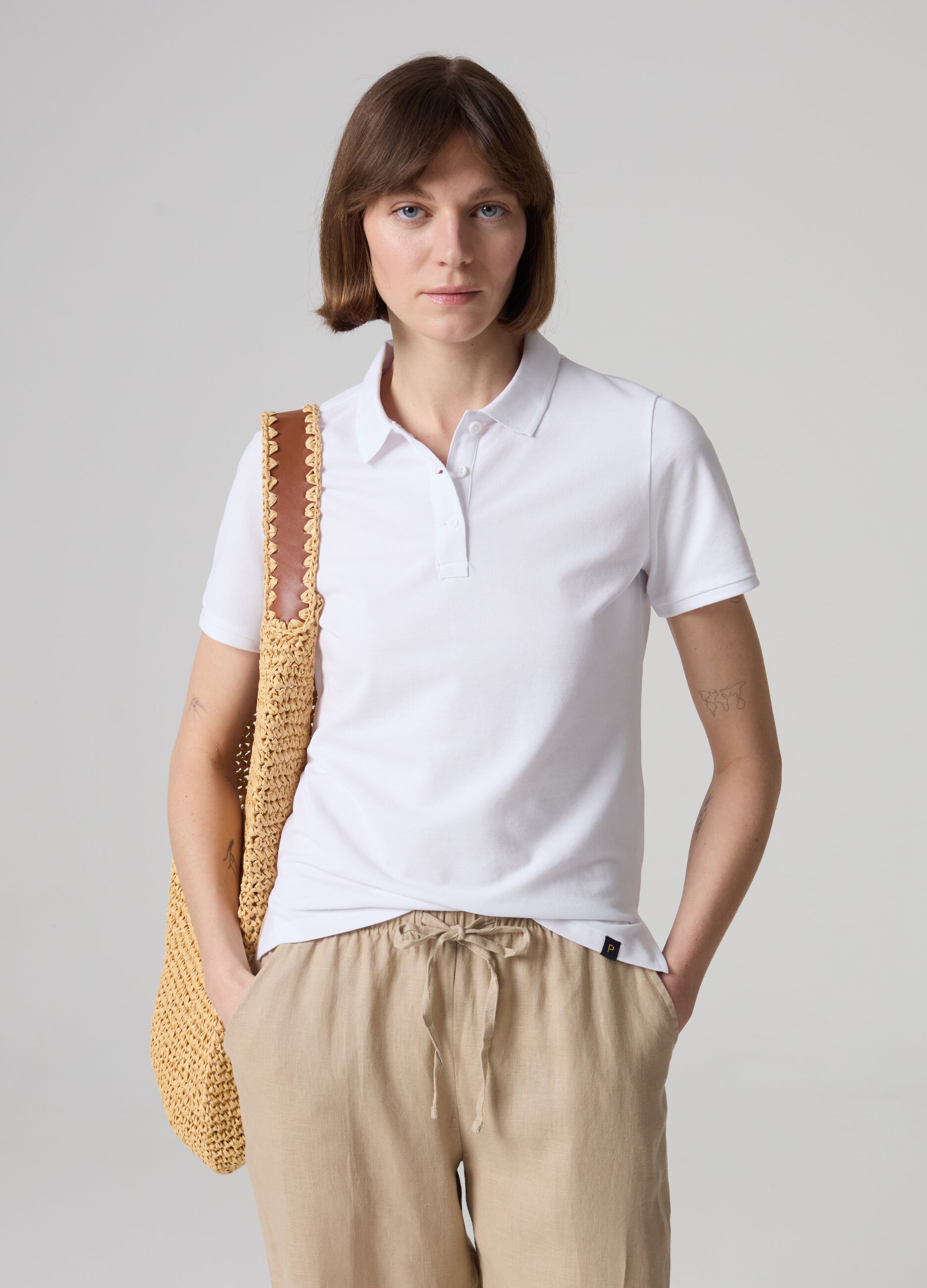 Cotton pique polo shirt