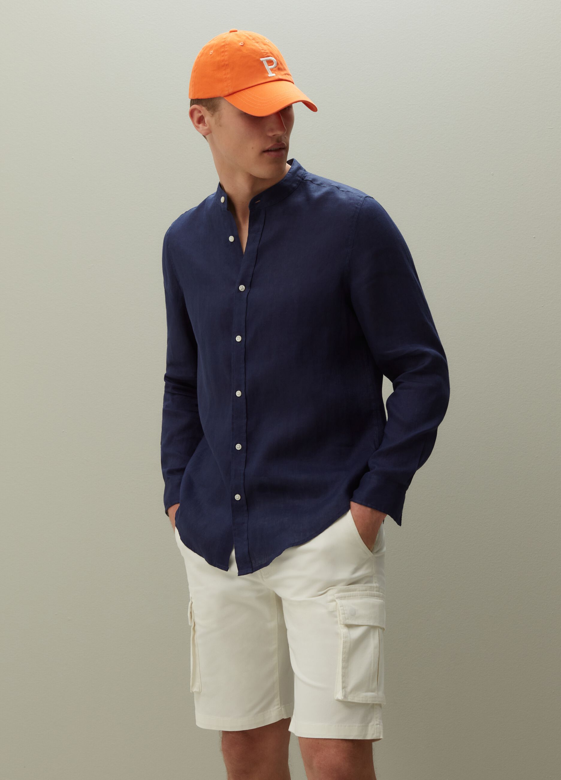 Regular-fit linen shirt_0