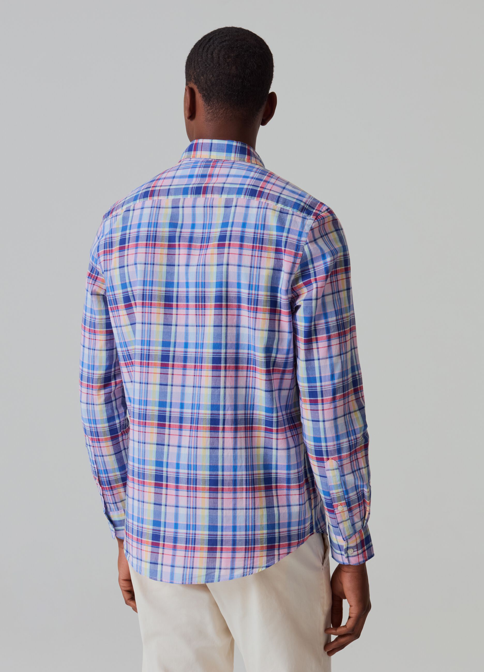 Check cotton shirt with pocket