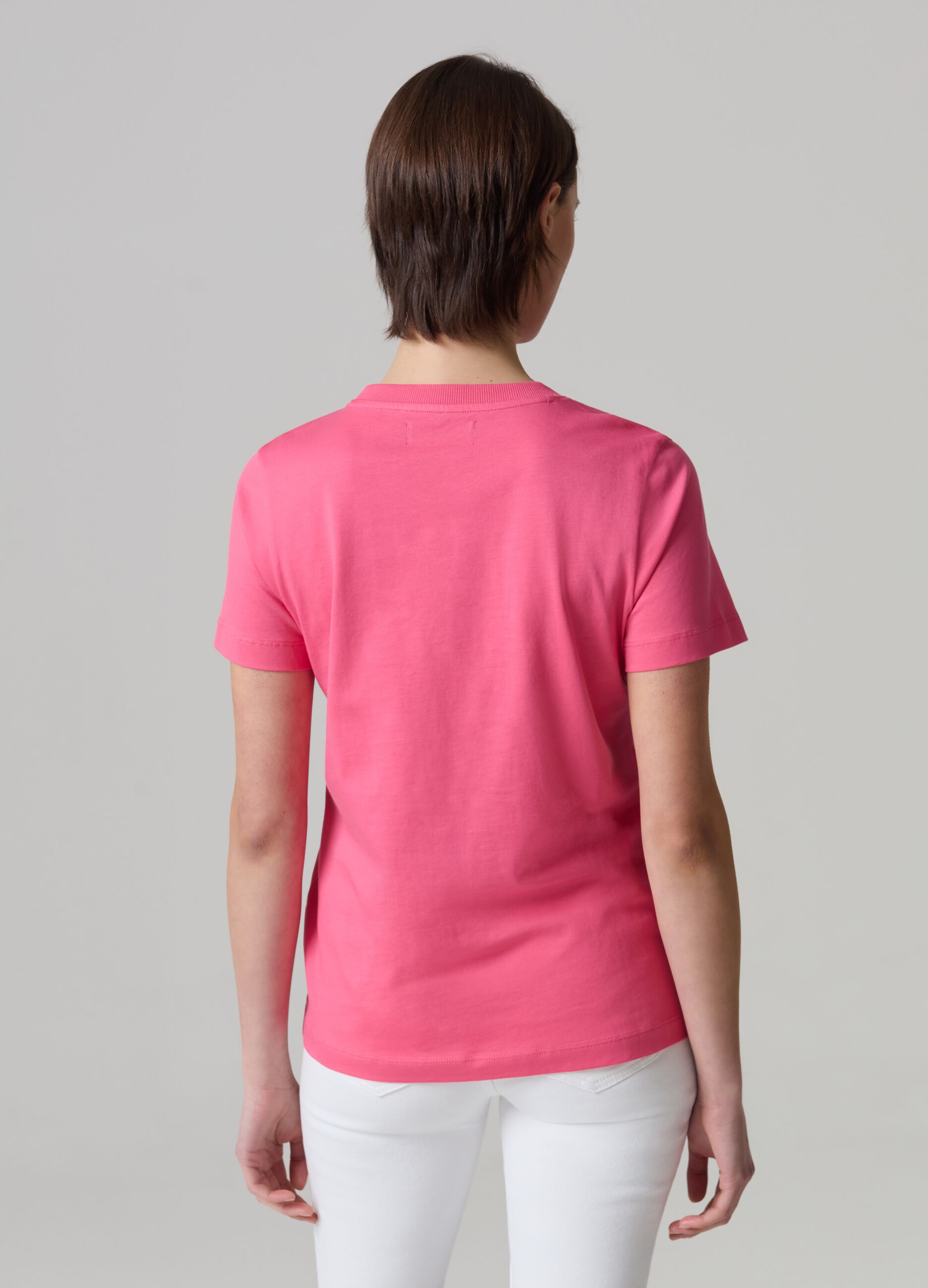 Supima cotton T-shirt with round neck