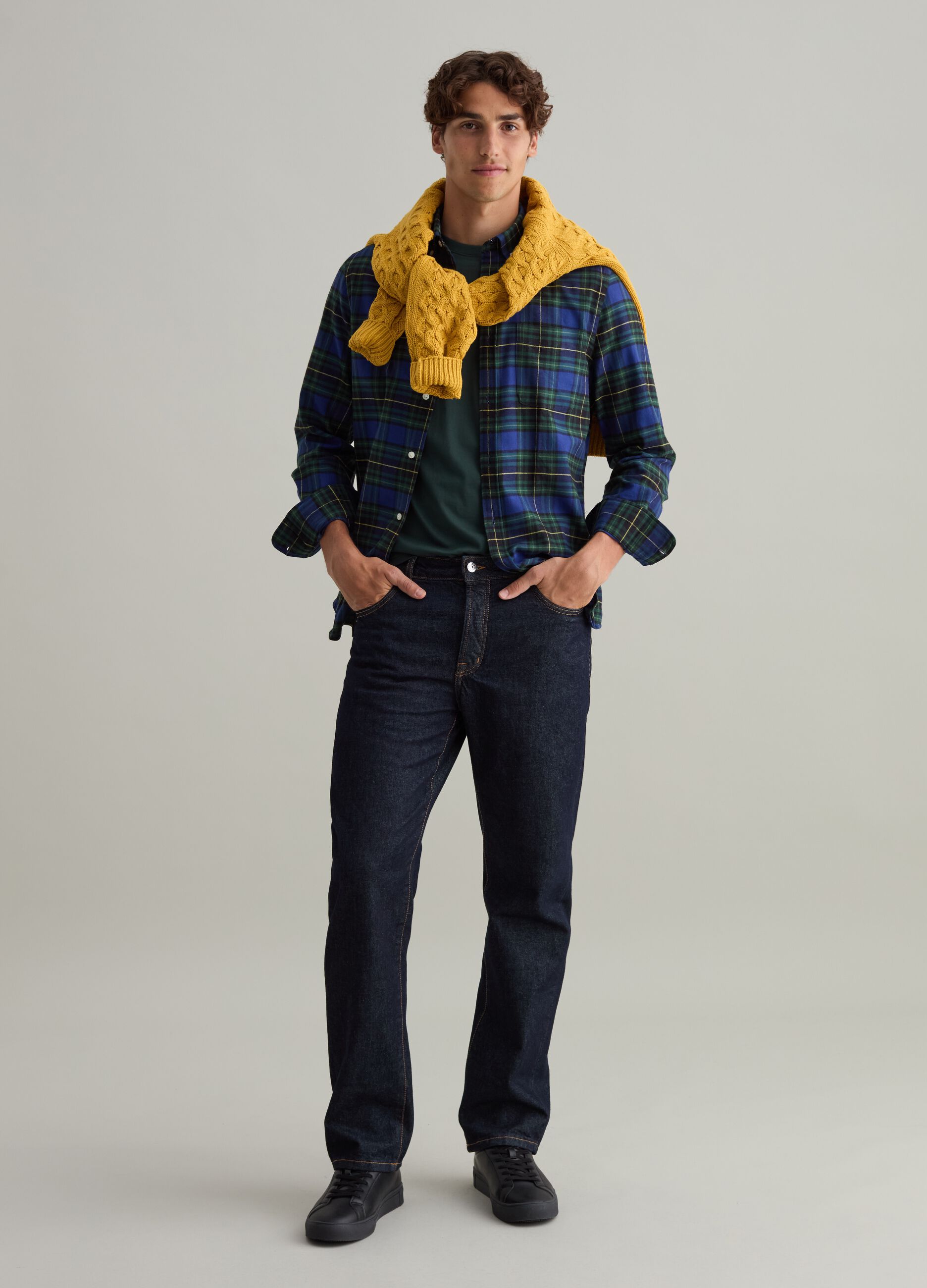 Man's Flannel shirt with check pattern | PIOMBO