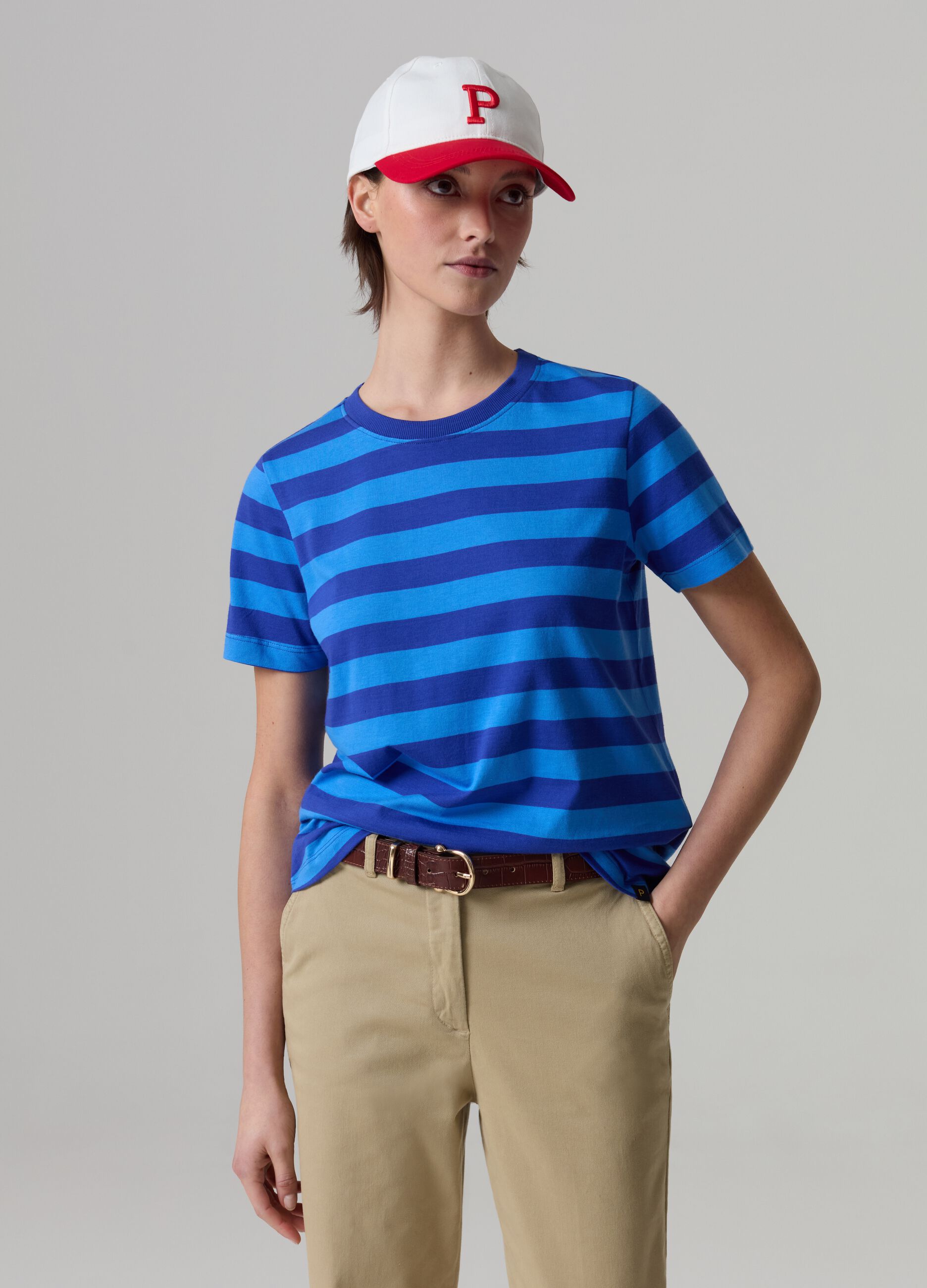 Striped cotton T-shirt_0