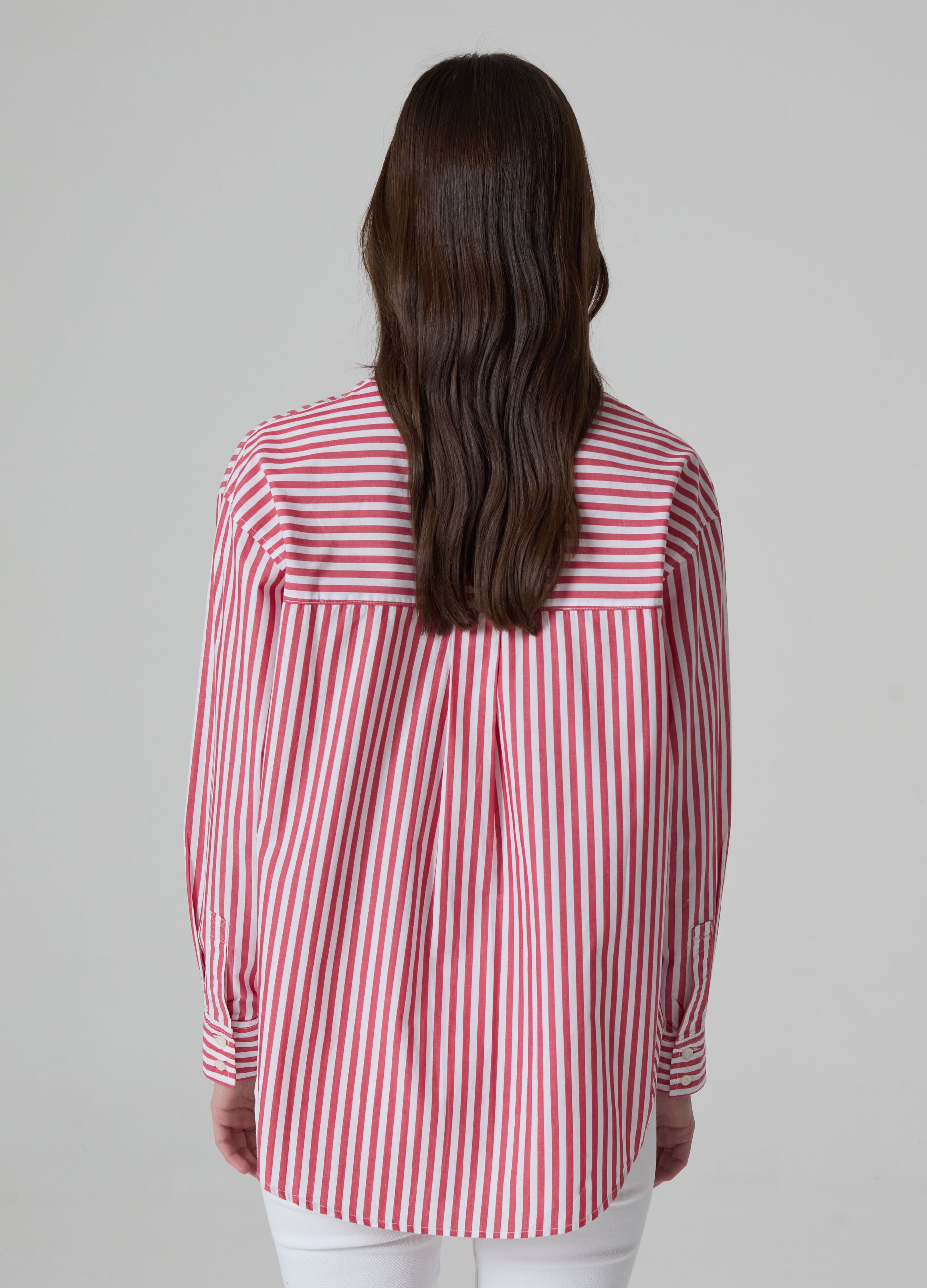 Oversized shirt in cotton with pocket_2