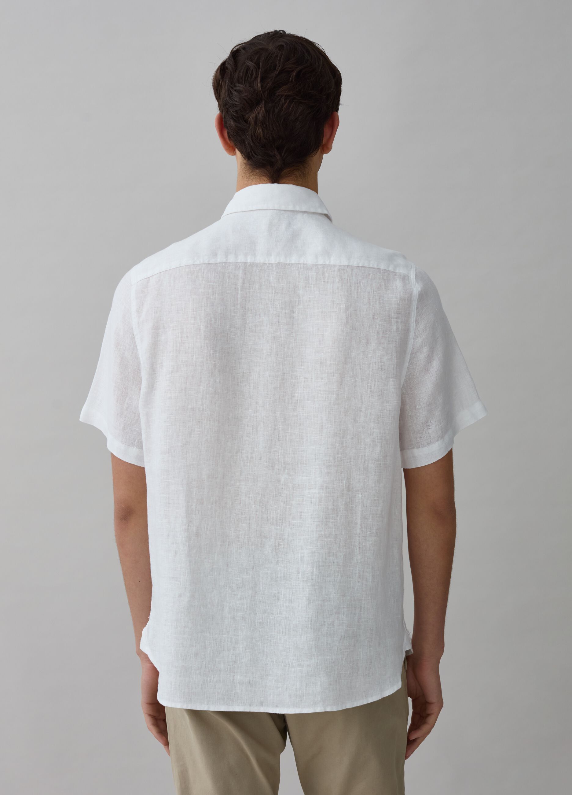 Camisa de manga corta de lino_2