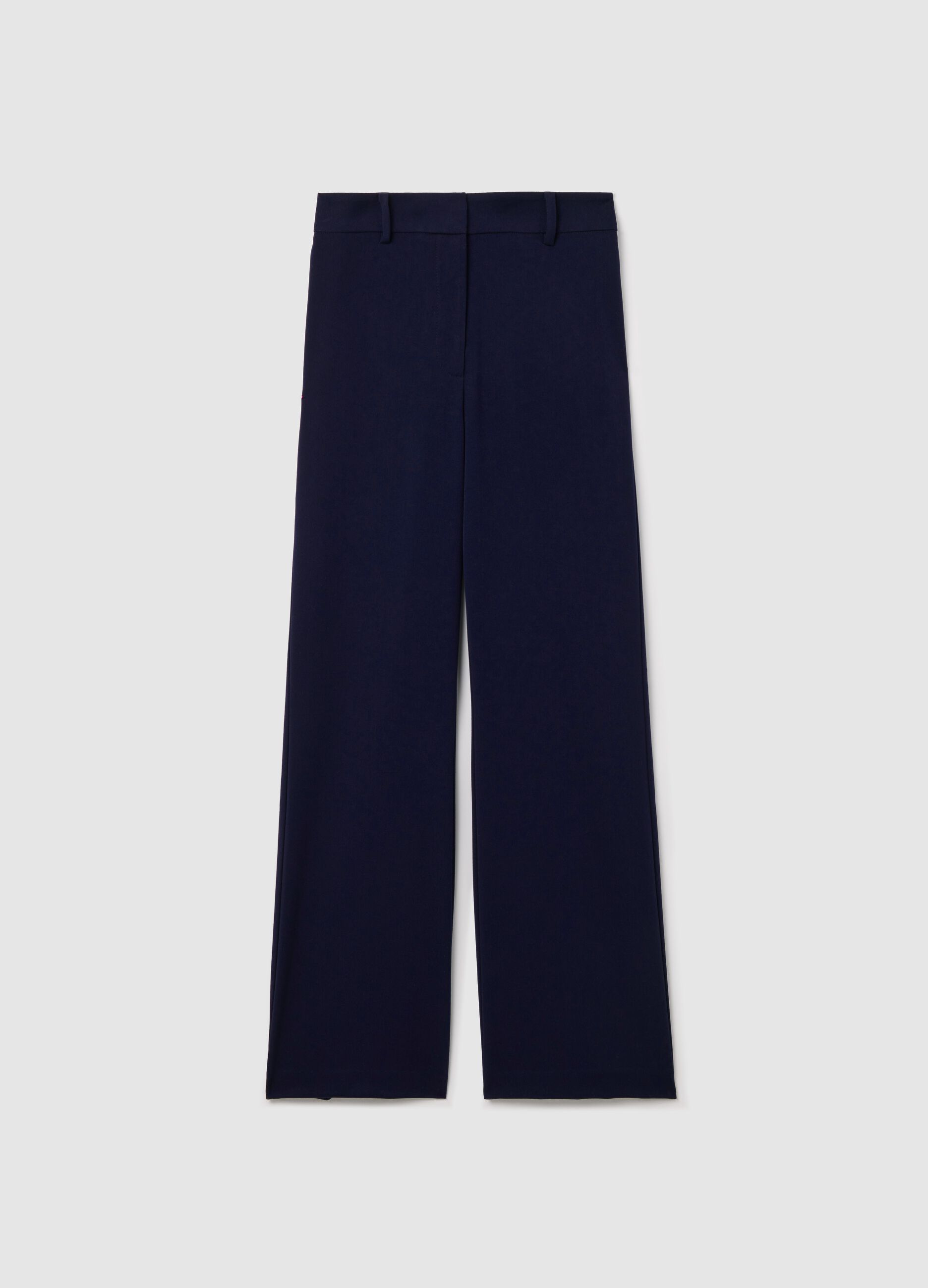 Pantalón straight fit en mezcla de viscosa